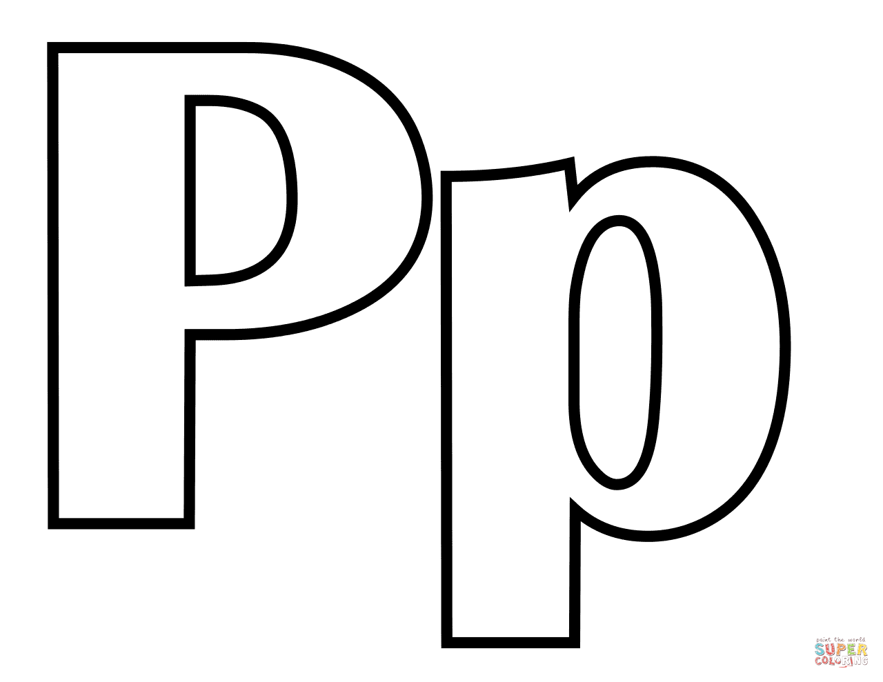 Classic Letter P Coloring Page Free Printable Coloring Pages Letter P Coloring Letters