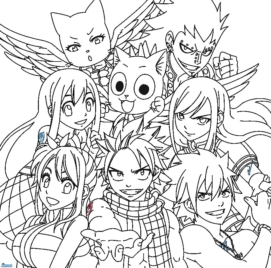 Coloring In Pictures Anime Fairy Tail Whole Guild Fairy Tail Guild Wallpapers Top Free Fairy