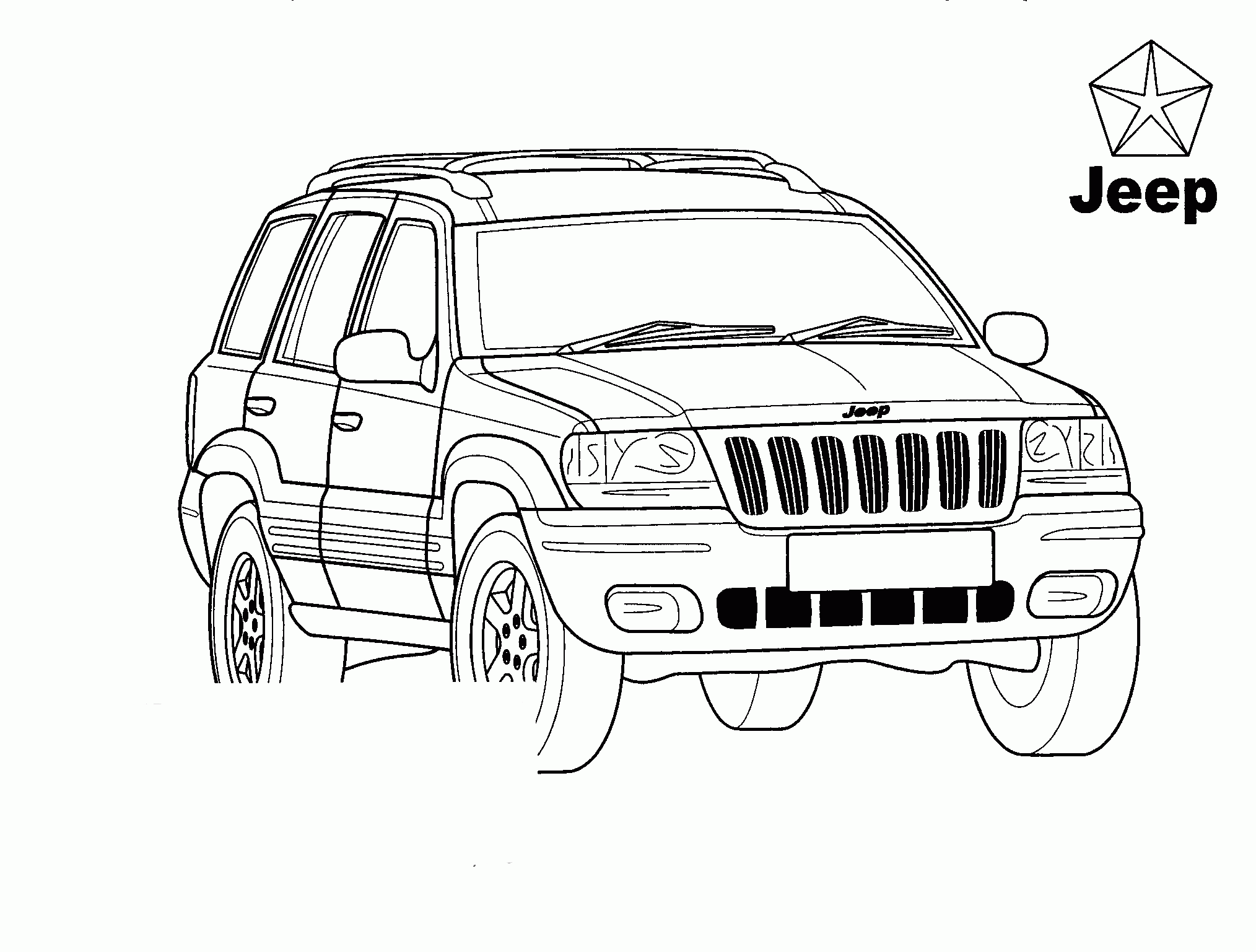 Jeep Coloring Pages