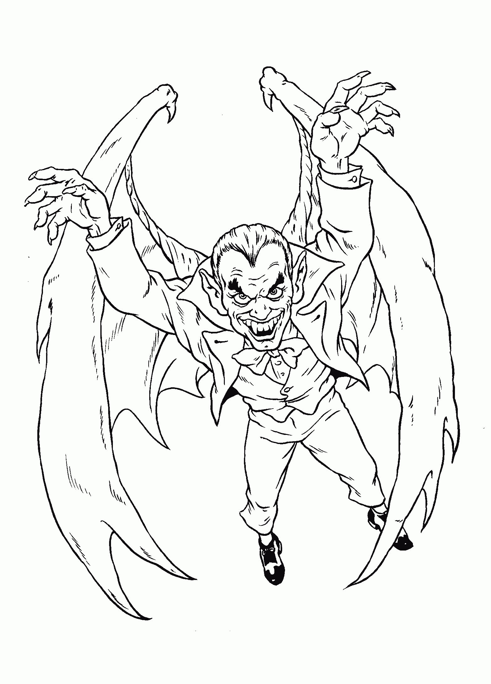 Coloring Page Vampire Dracula
