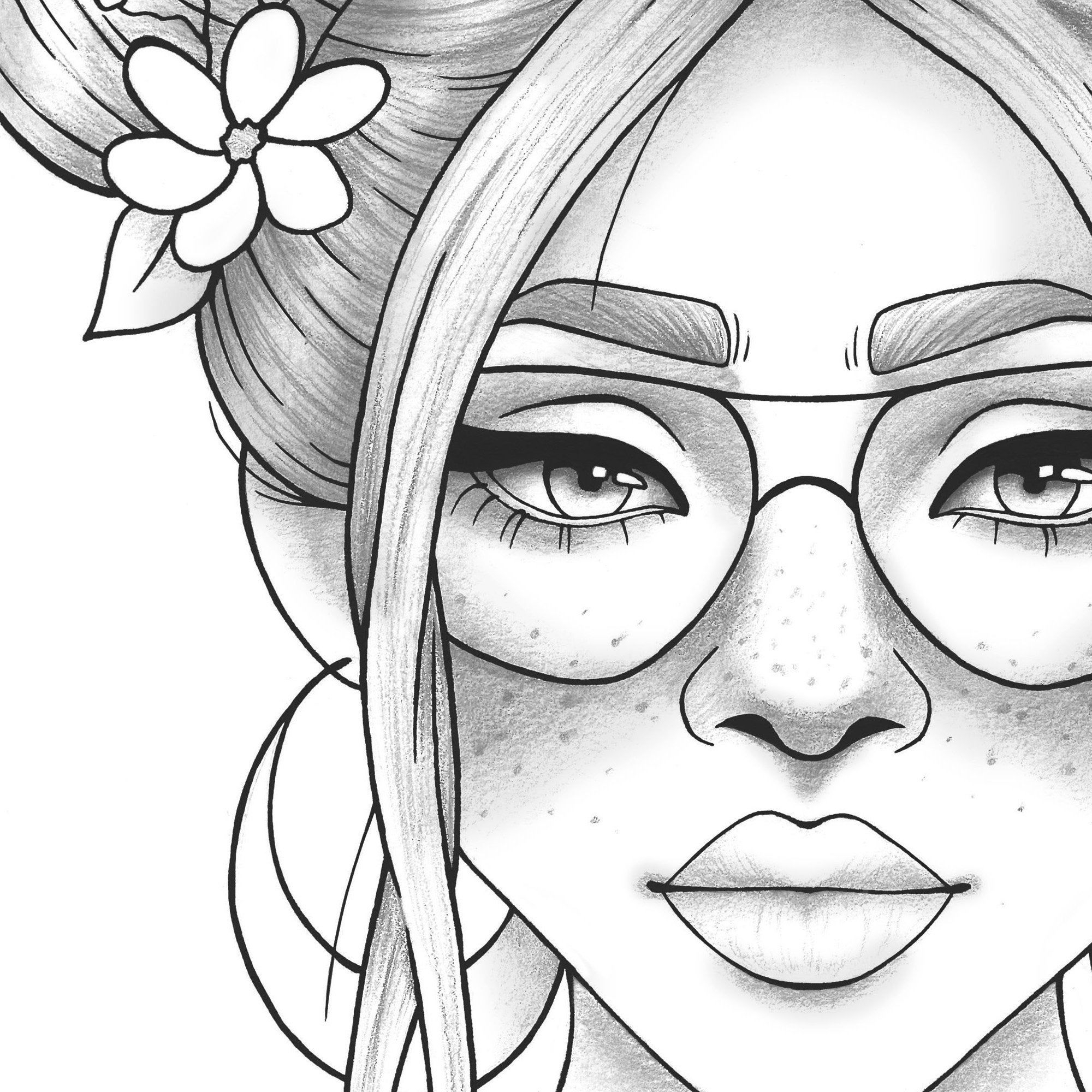 Coloring Page Of A Girl