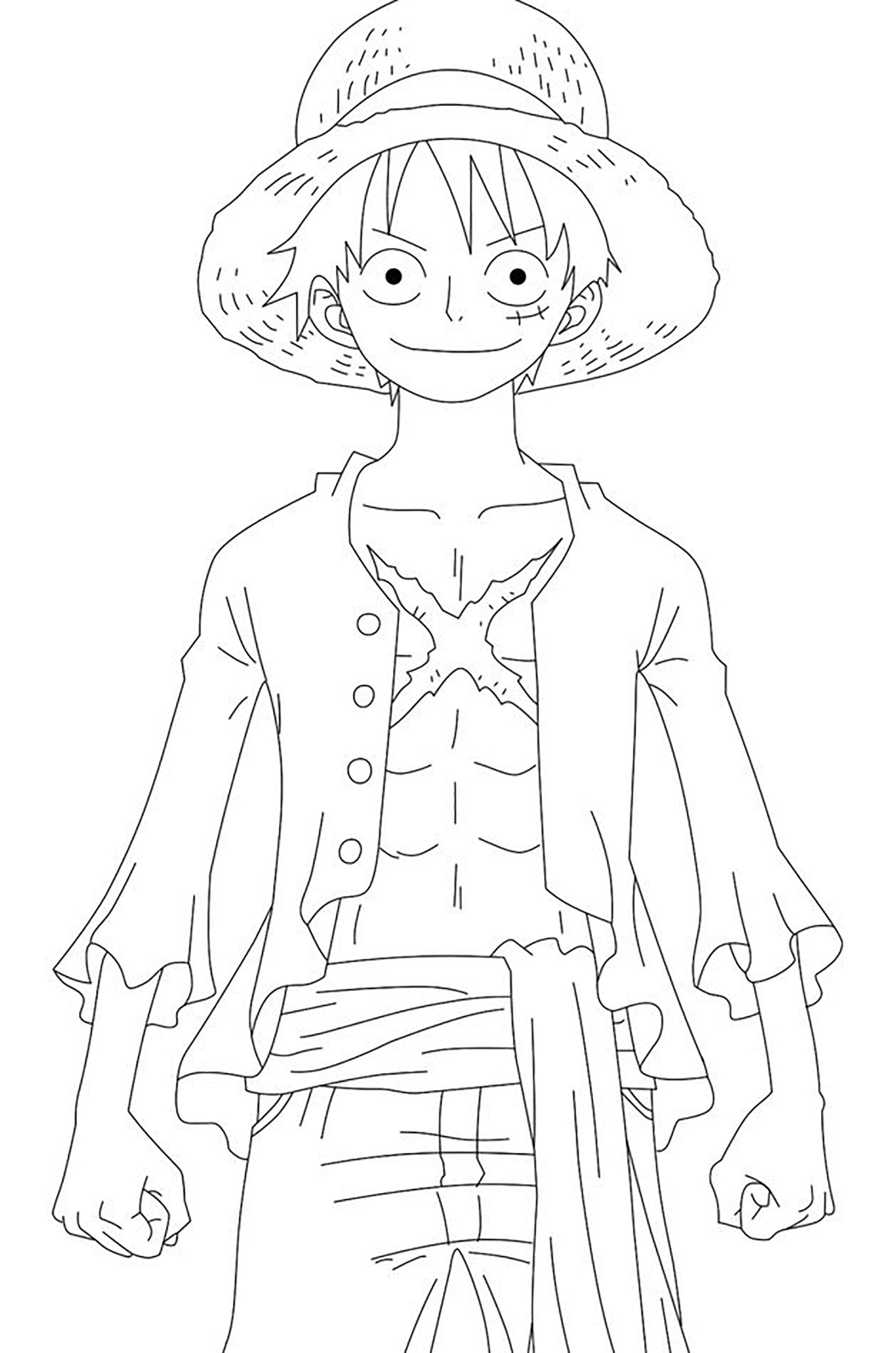 Coloring With Very Fine Lines One Piece Coloring Pages