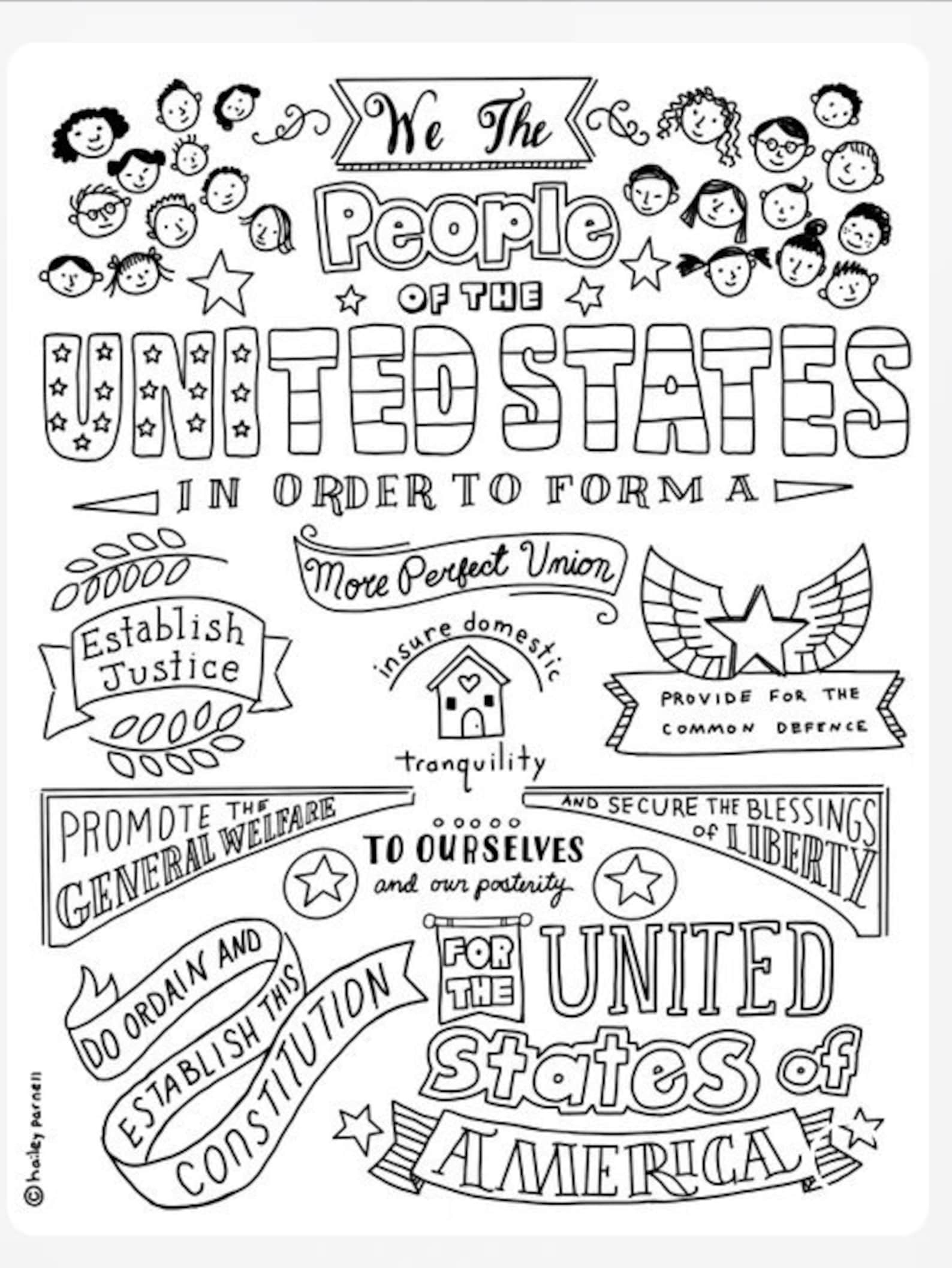 Constitution Coloring Pages Printable Coloring Pages