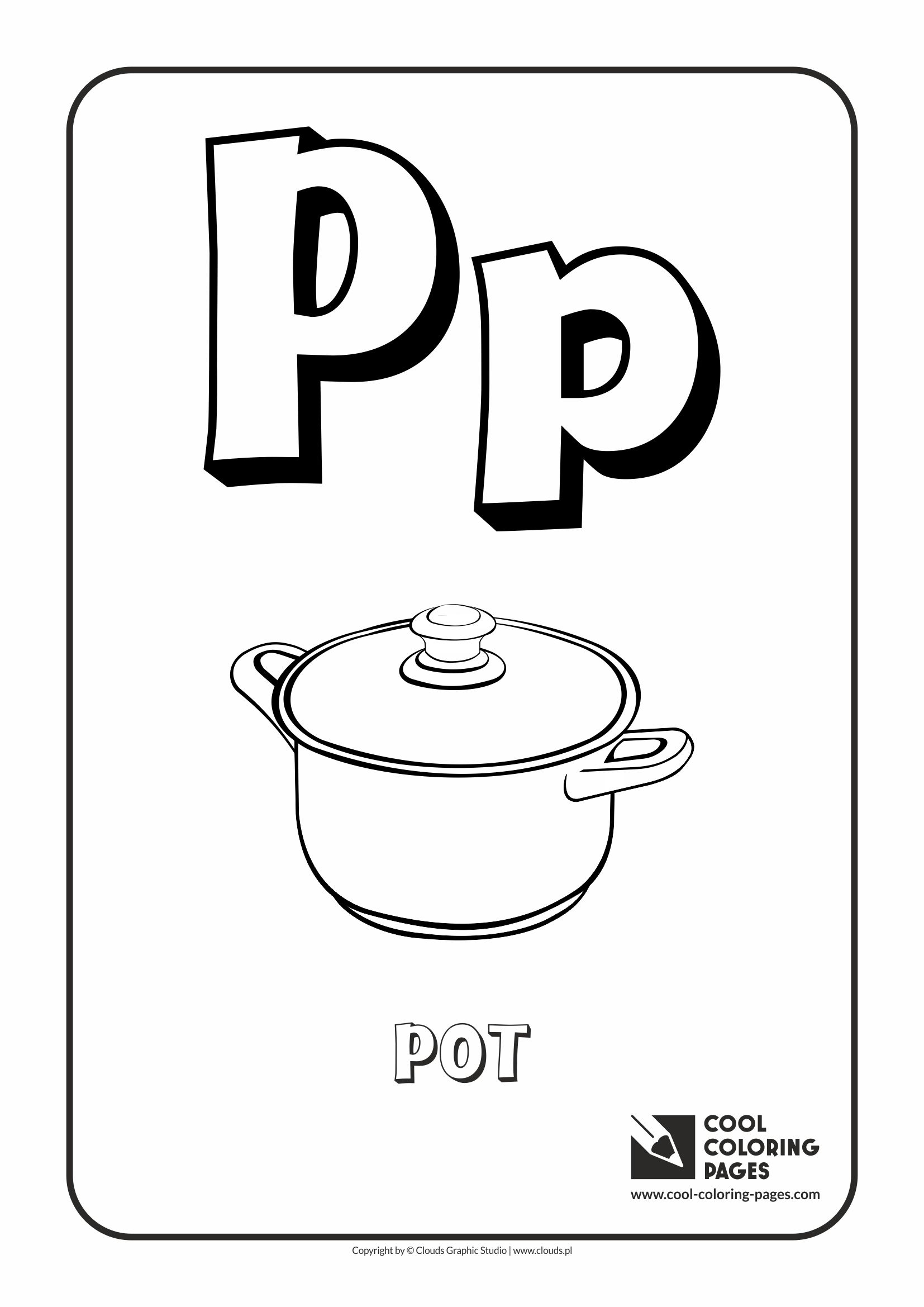 Letter P Coloring Pages
