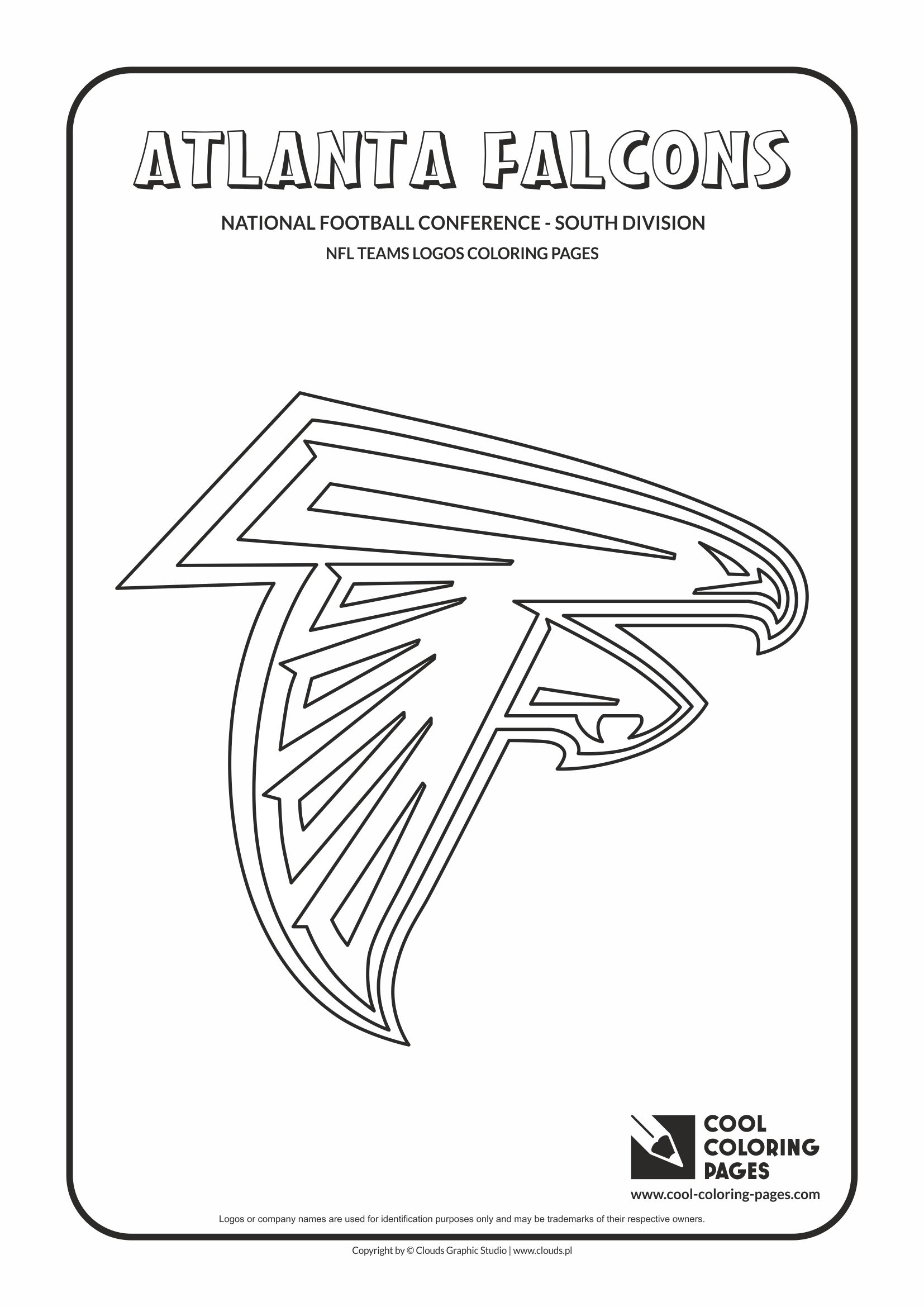 Cool Coloring Pages Atlanta Falcons NFL American Football Teams Logos Coloring Pages Cool