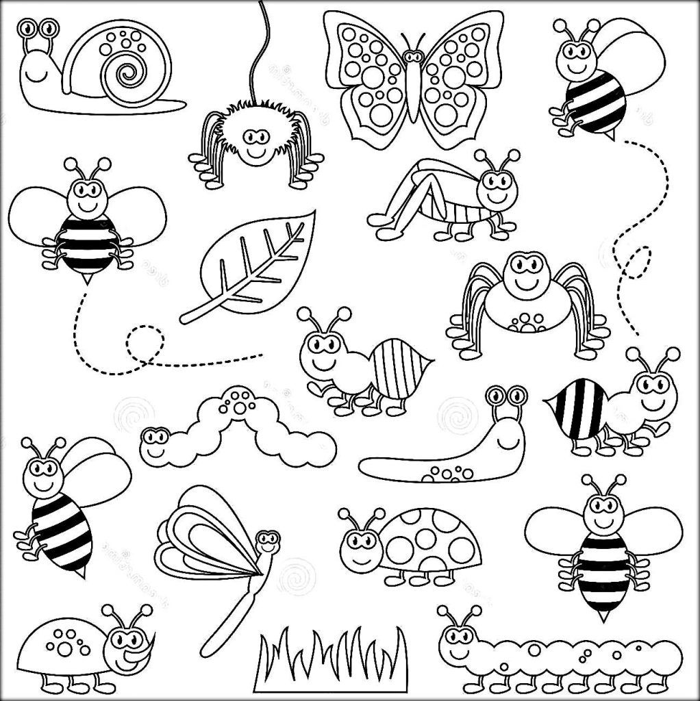 Cute Bug Colouring Pages Kidsworksheetfun