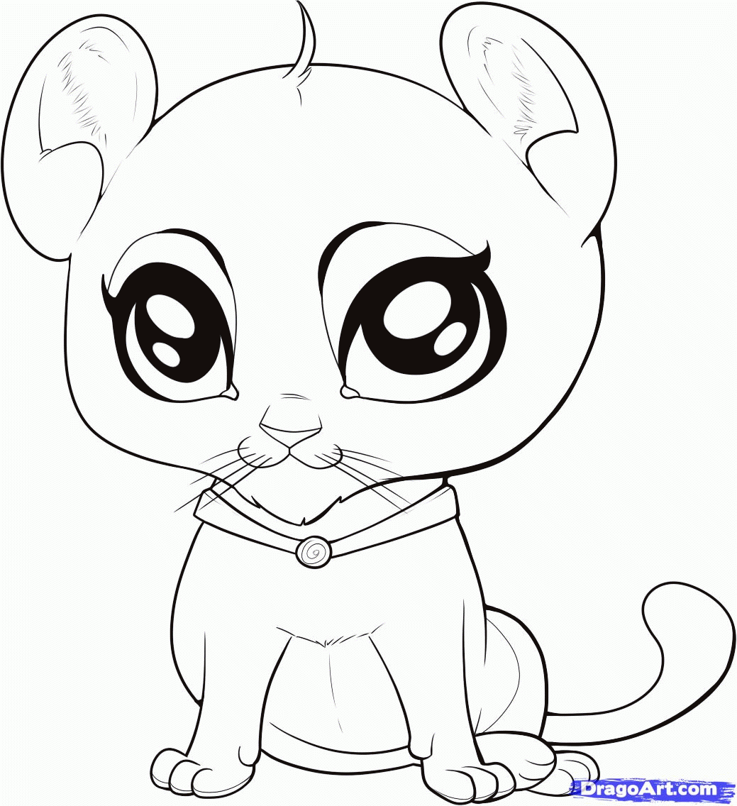 Cute Cartoon Animals Coloring Pages Coloring Home