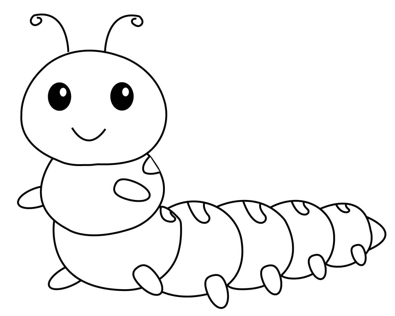 Cute Caterpillar Coloring Pages Printable Coloring Pages