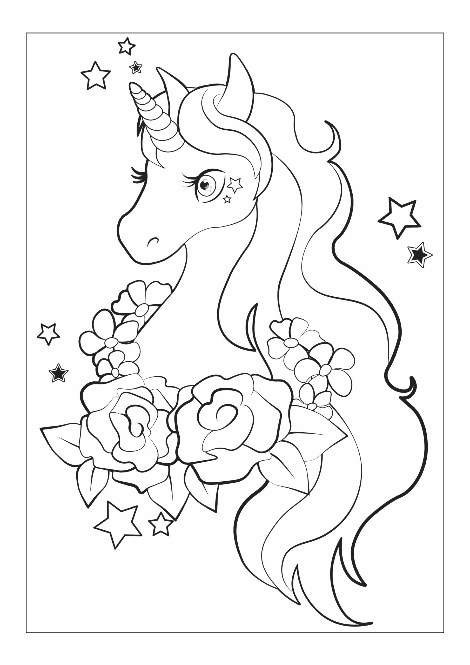 Cute Unicorn Coloring Pages YouLoveIt