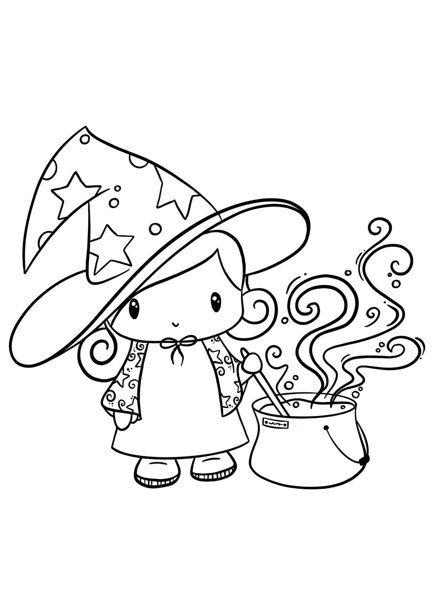 Witch Coloring Page
