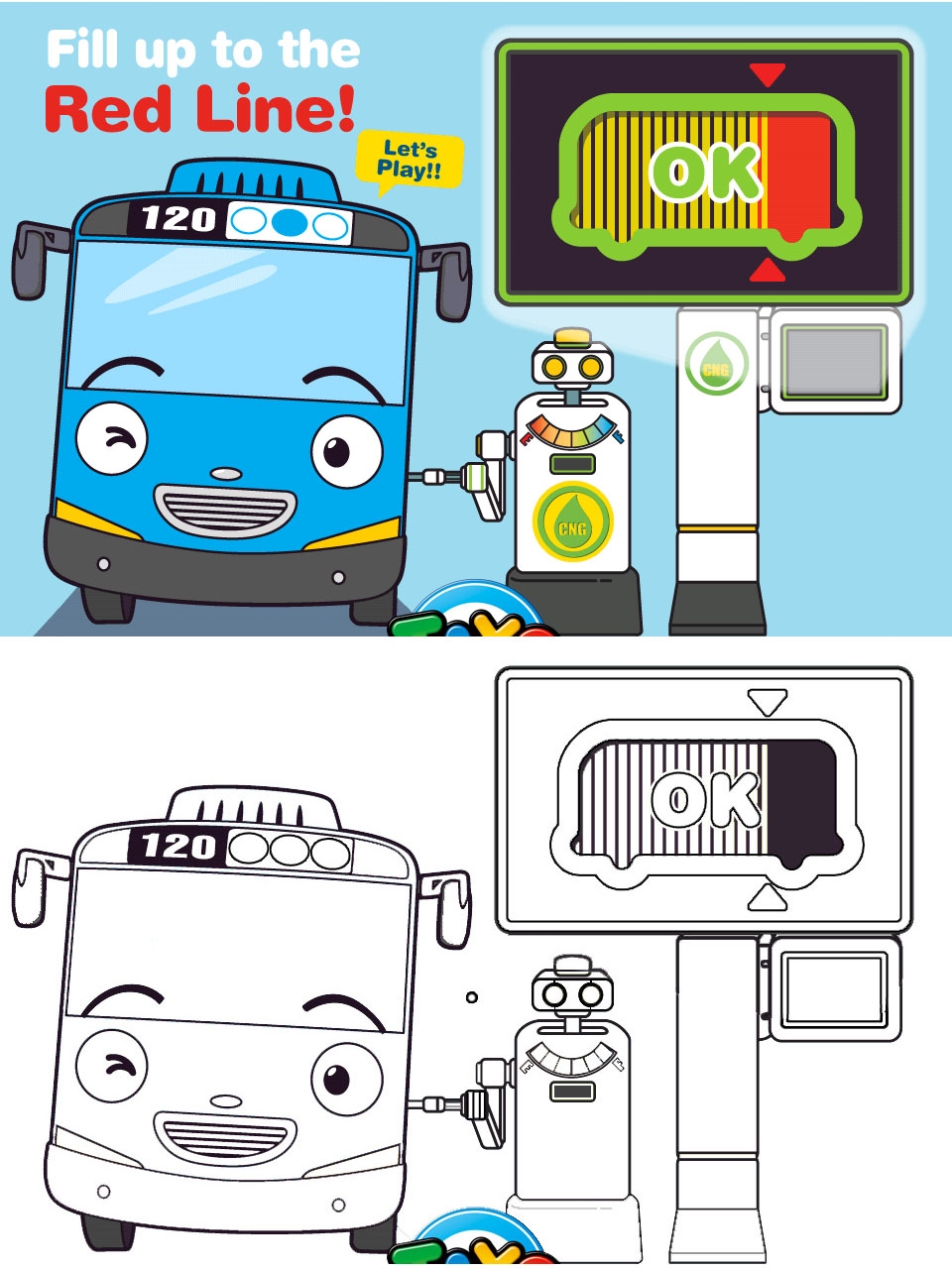 DC Tayo The Little Bus Colouring Picture