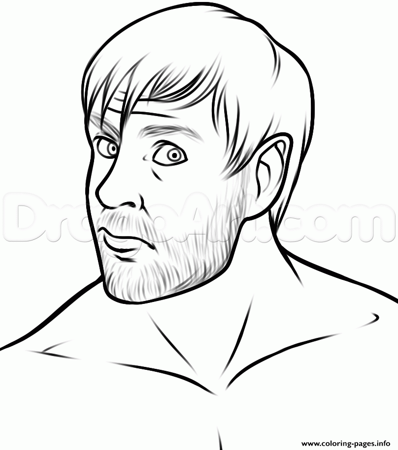 Dean Ambrose Wwe Coloring Pages Printable