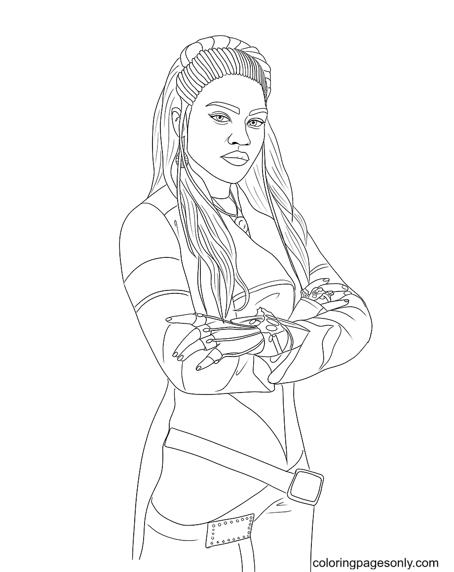 Descendants 2 Coloring Pages Mal