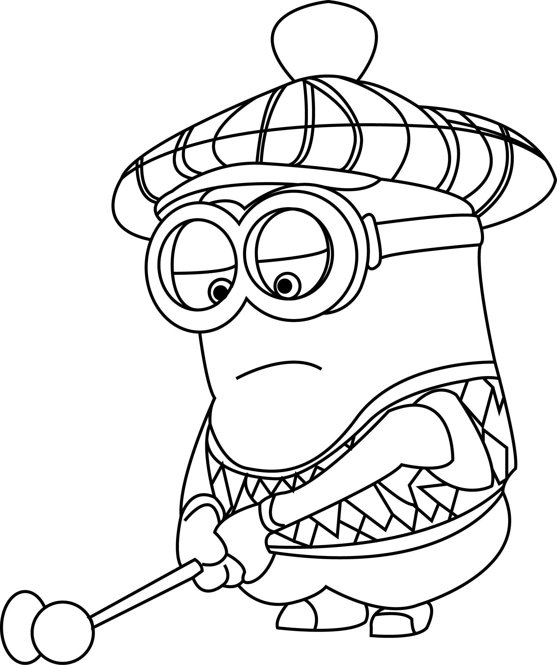 Despicable Me Golfer Minions Coloring Page Wecoloringpage Minion Coloring Pages Minions