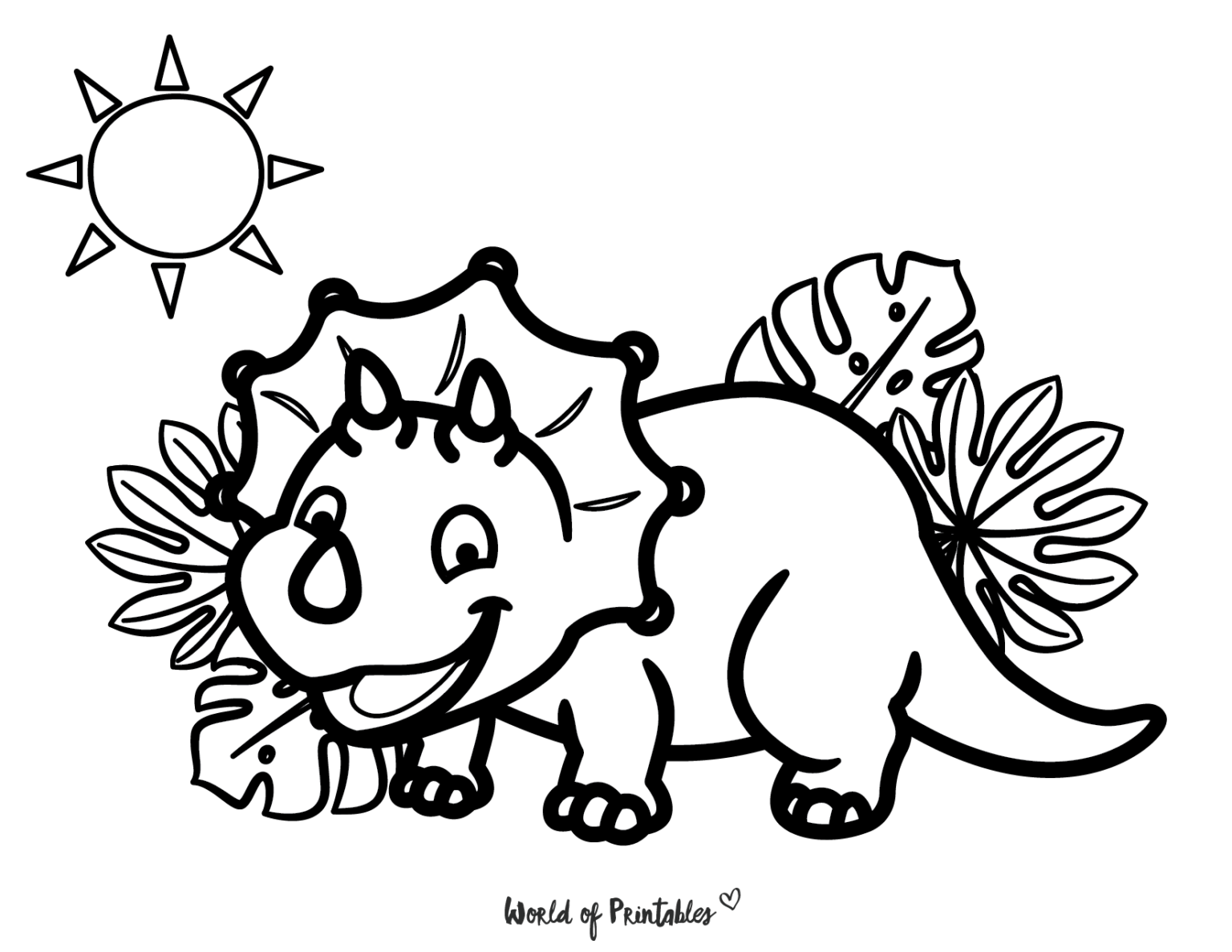 Dinosaur Coloring Pages 50 Best Pages For Kids World Of Printables