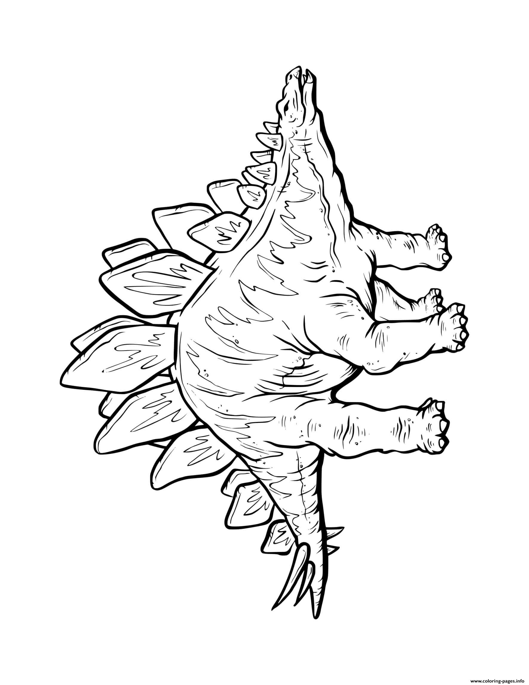 Dinosaur Stegosaurus Coloring Page Printable