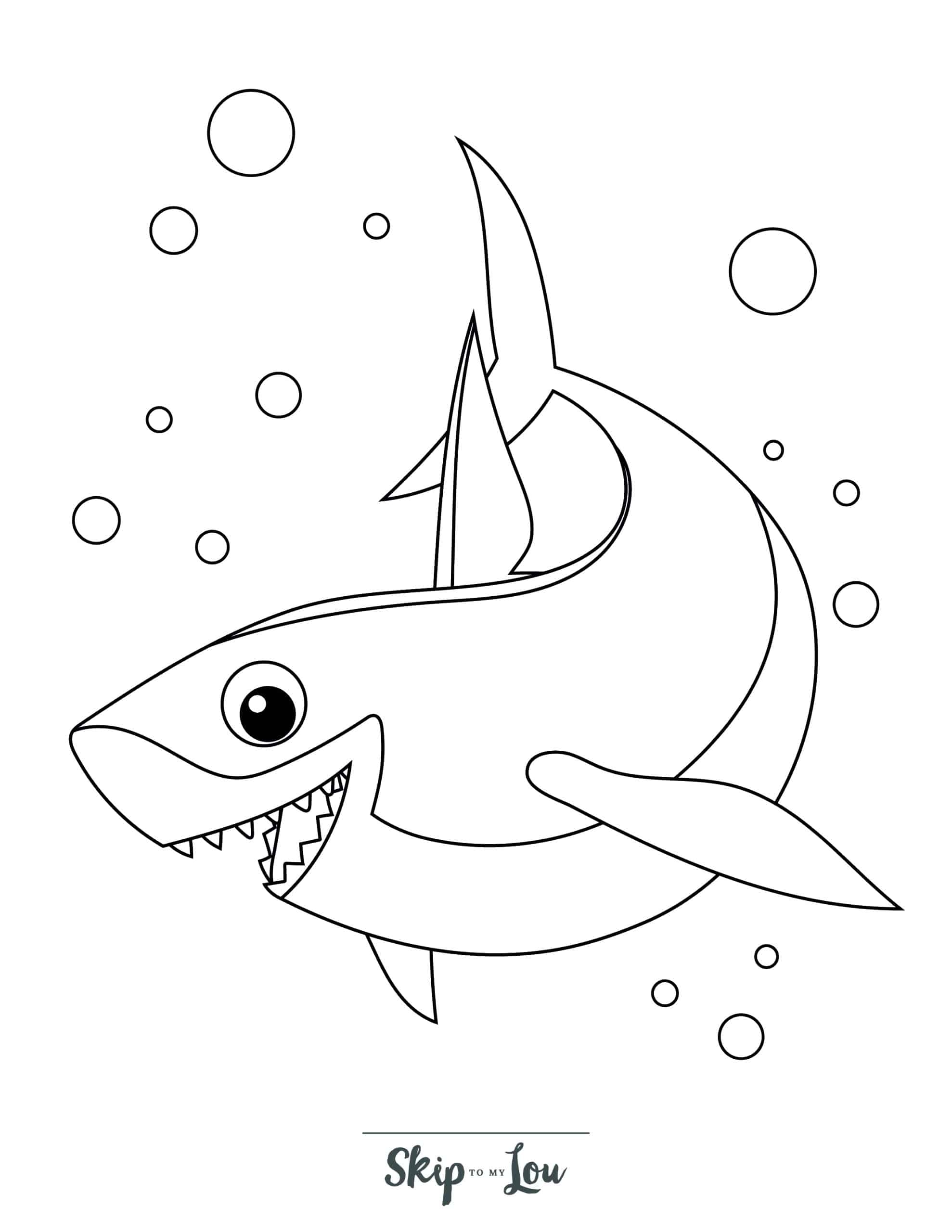 Dive Into Fun With 12 Free Shark Coloring Pages For Kids Skip To My Lou