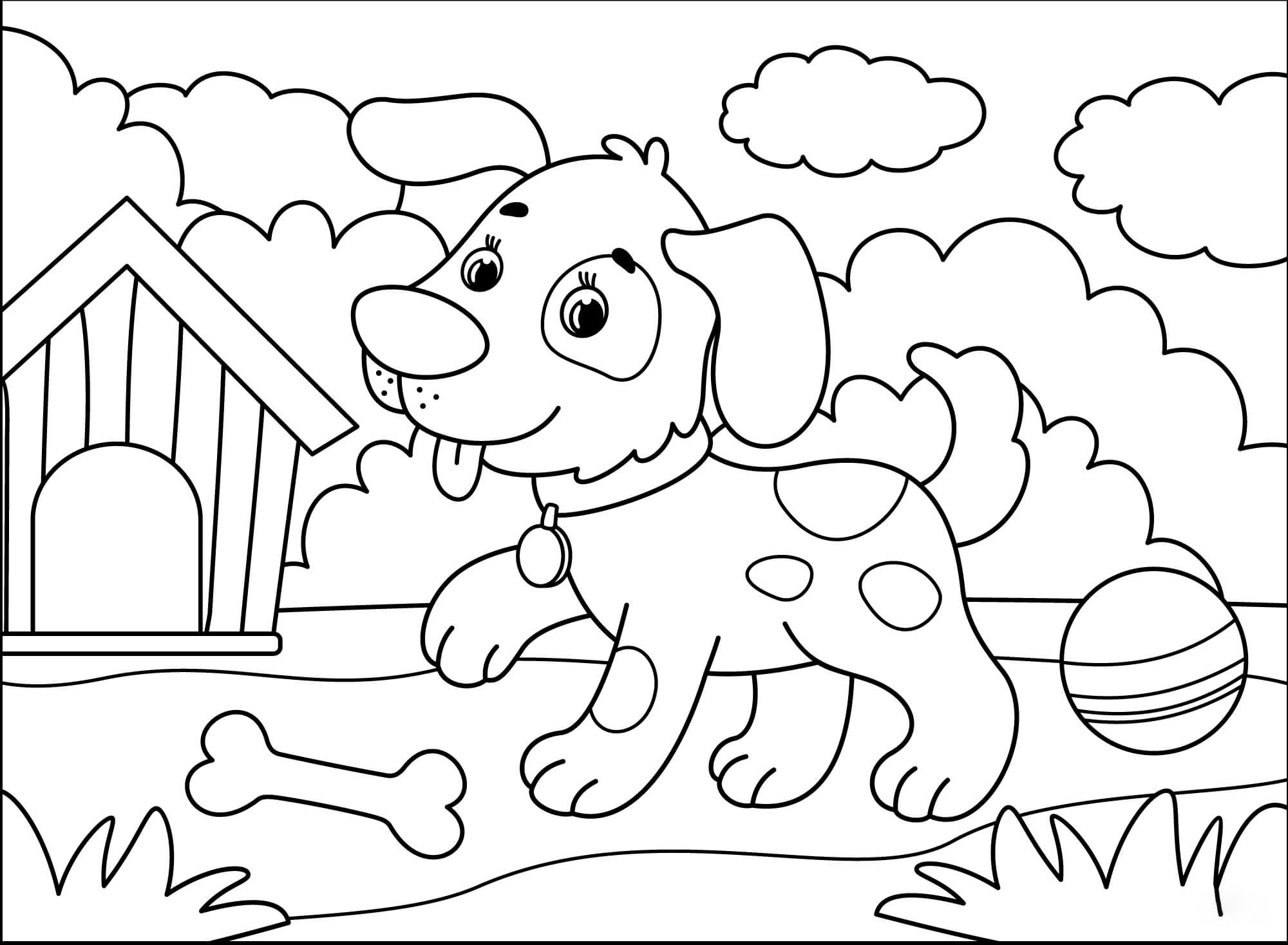 Doggy Coloring Pages