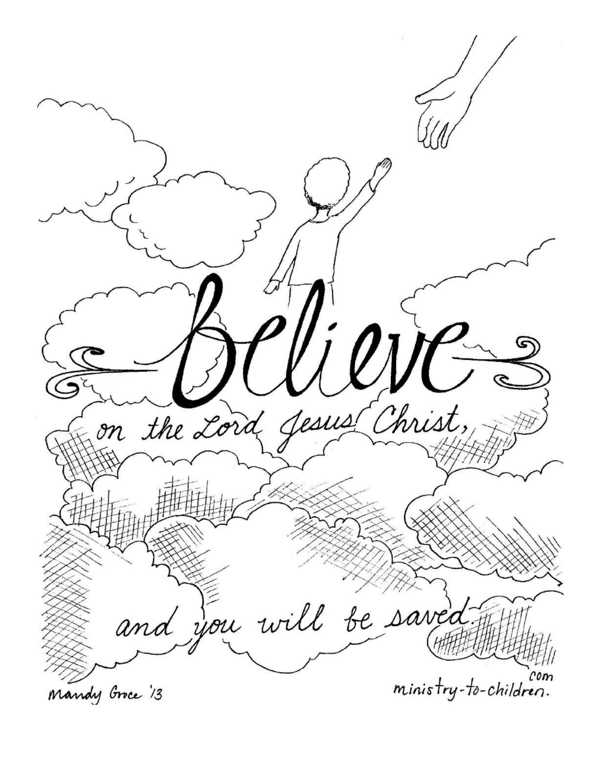 Printable Doubting Thomas Coloring Pages