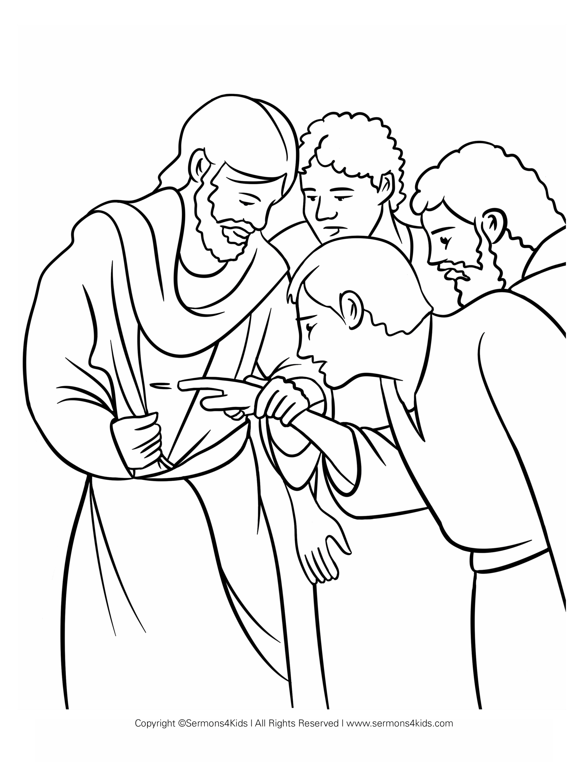 Doubting Thomas Coloring Pages