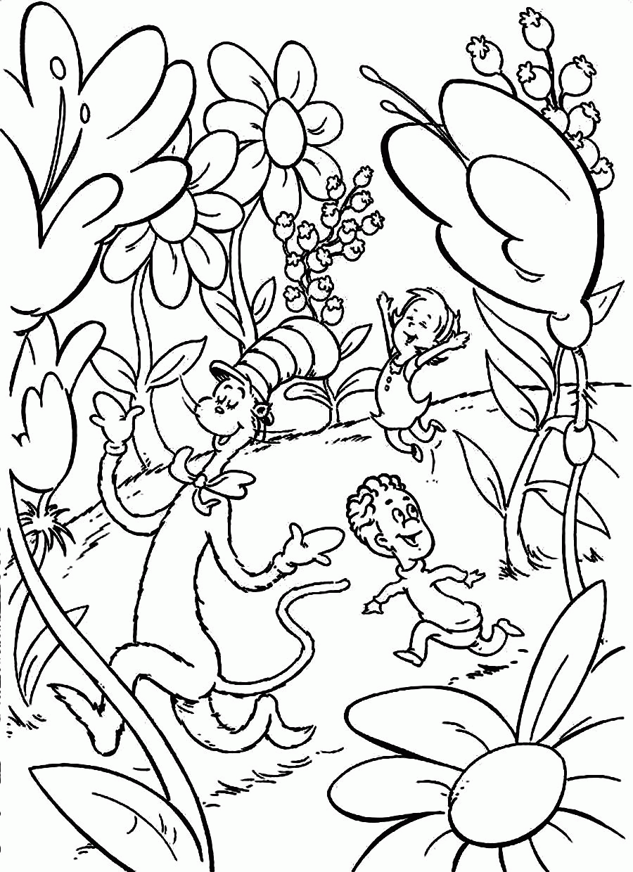 Dr Seuss Printable Coloring Sheets