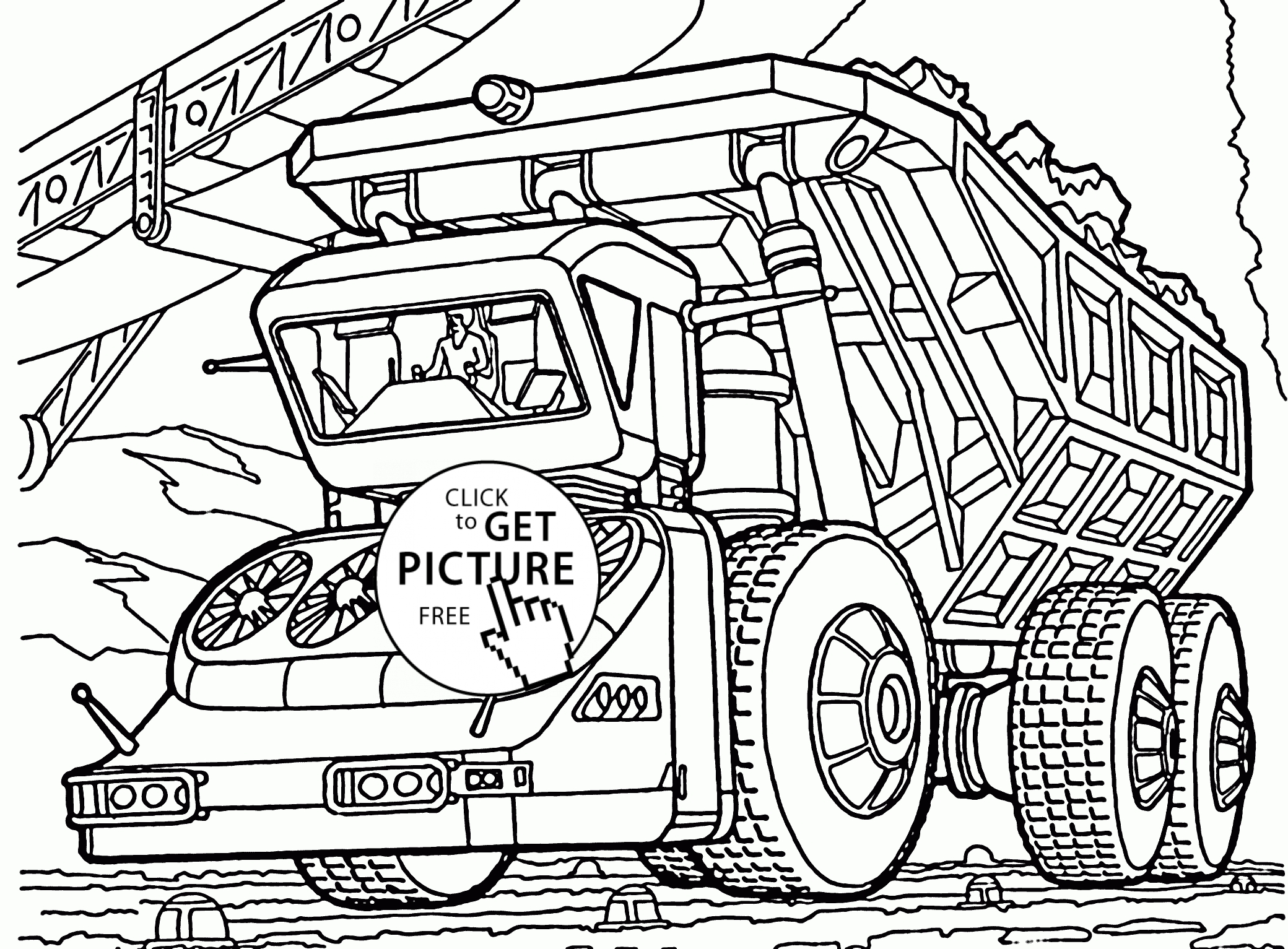 Dump Truck Coloring Pages Printable At GetDrawings Free Download