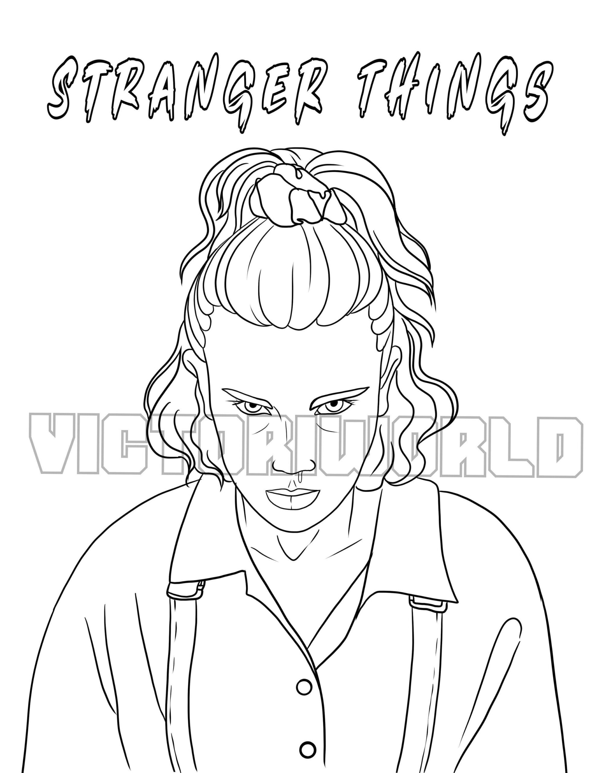 Easy Printable Stranger Things Coloring Pages
