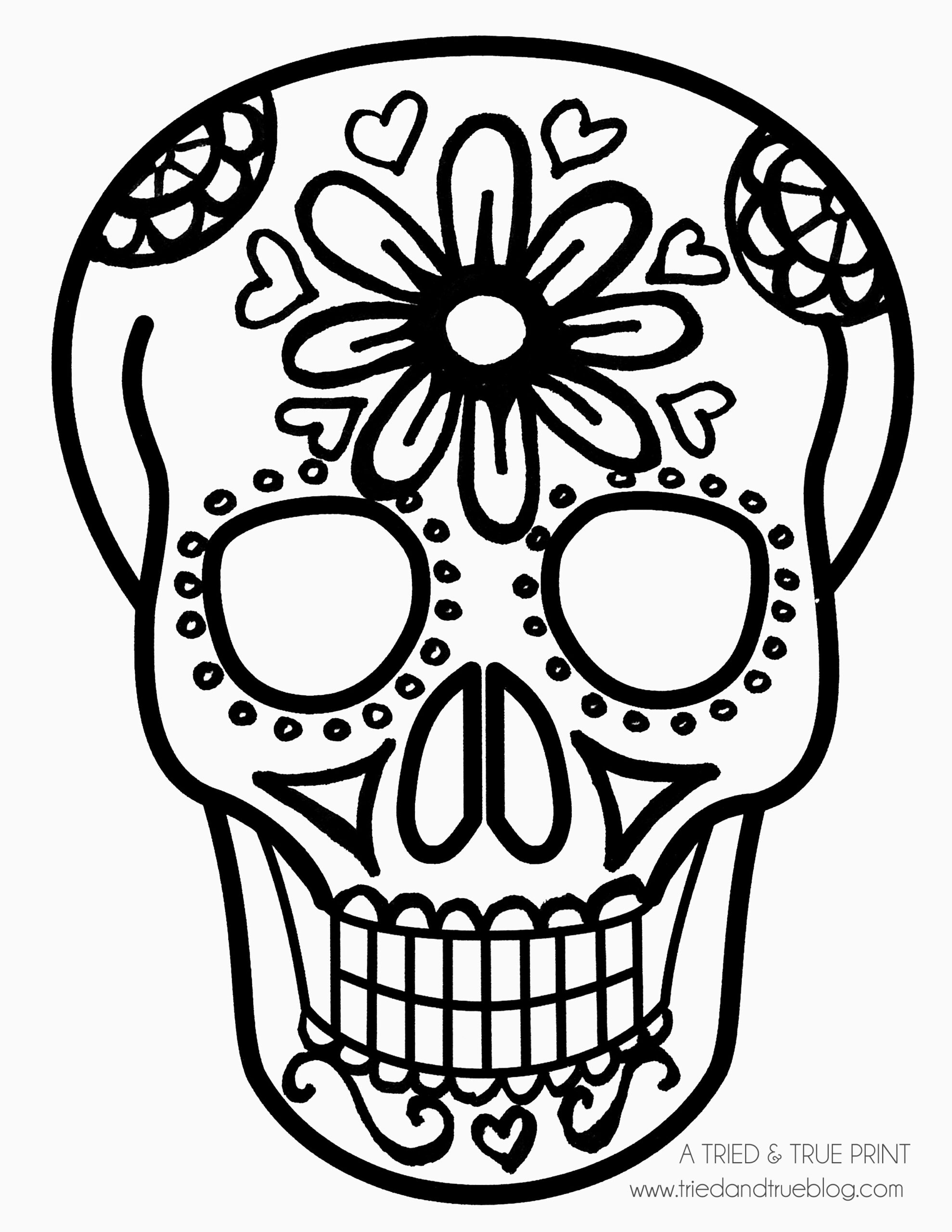 Sugar Skull Coloring Page