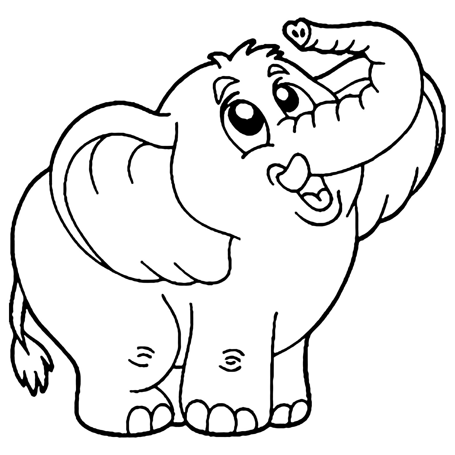 Elephant Image To Print And Color Elephant Coloring Pages For Kids