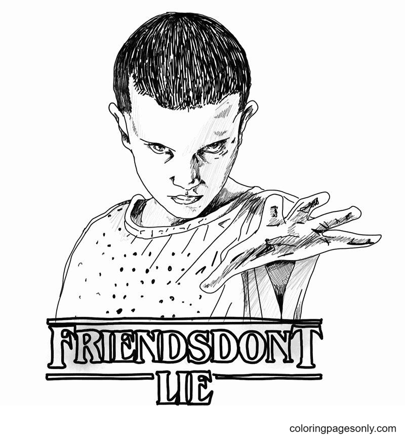 Eleven Stranger Things Coloring Pages