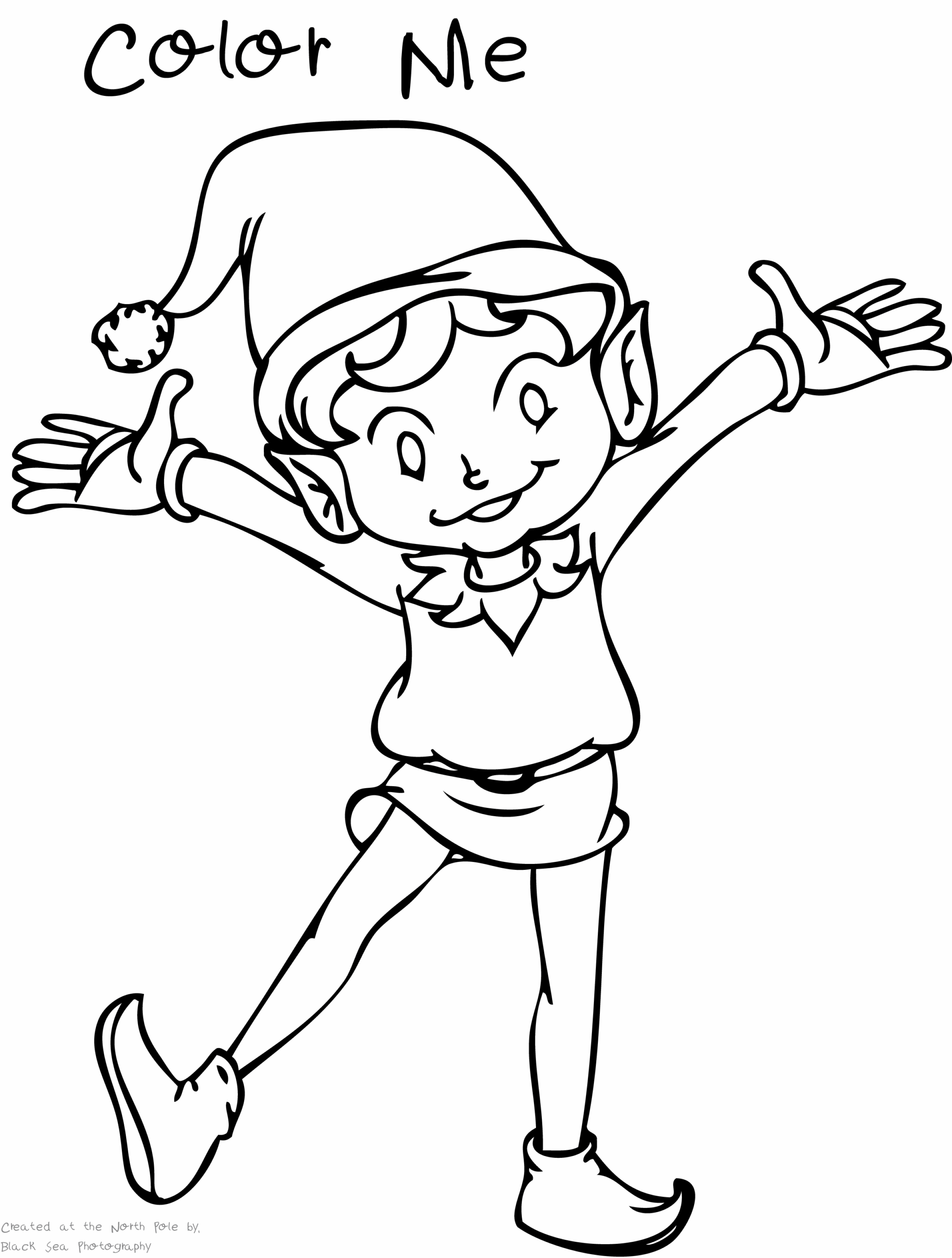 Elf On The Shelf Coloring Pages To Print Coloring Home