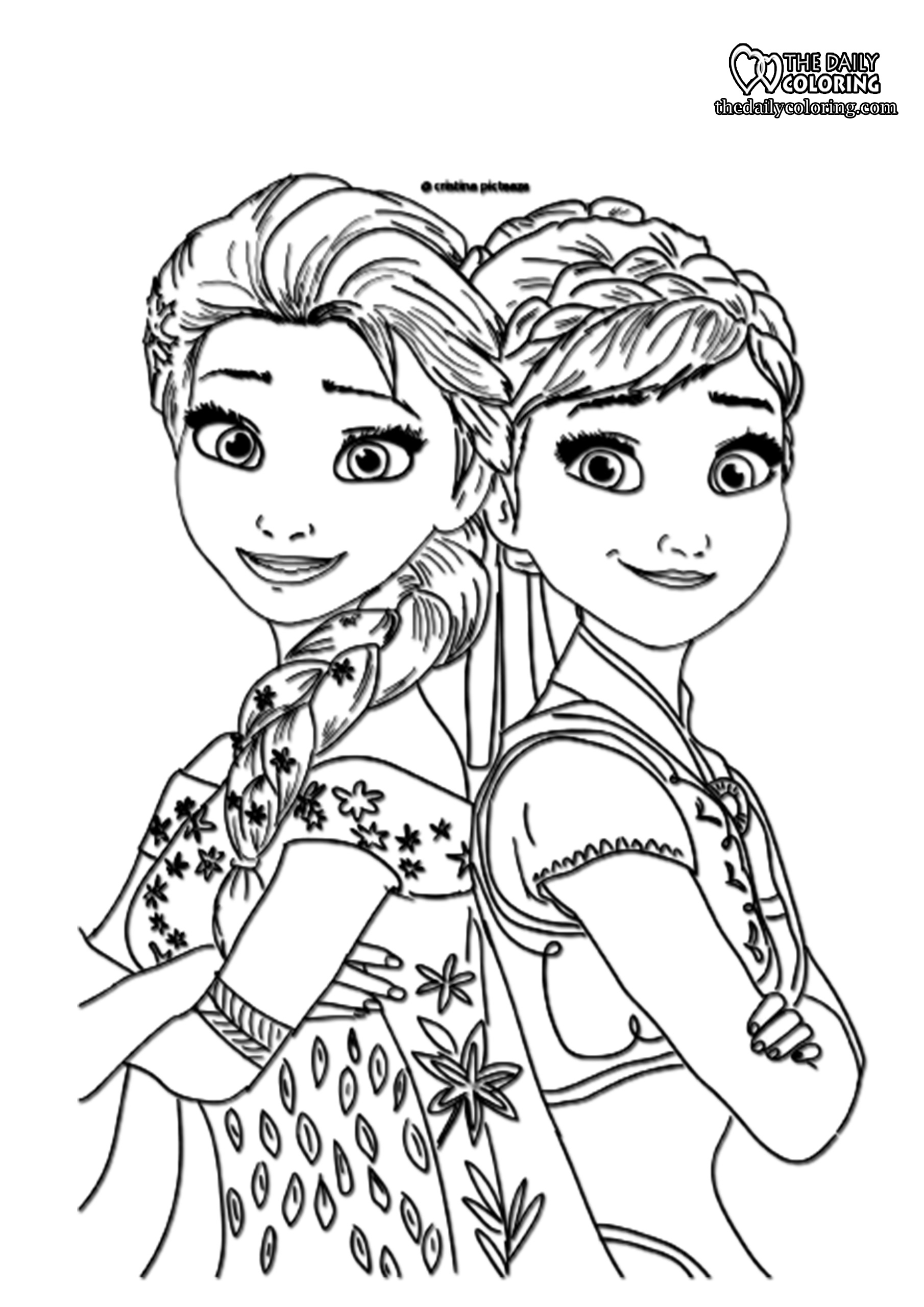 Anna Elsa Coloring Pages