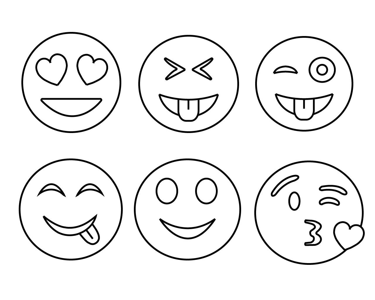 Emoji Printable Coloring Pages