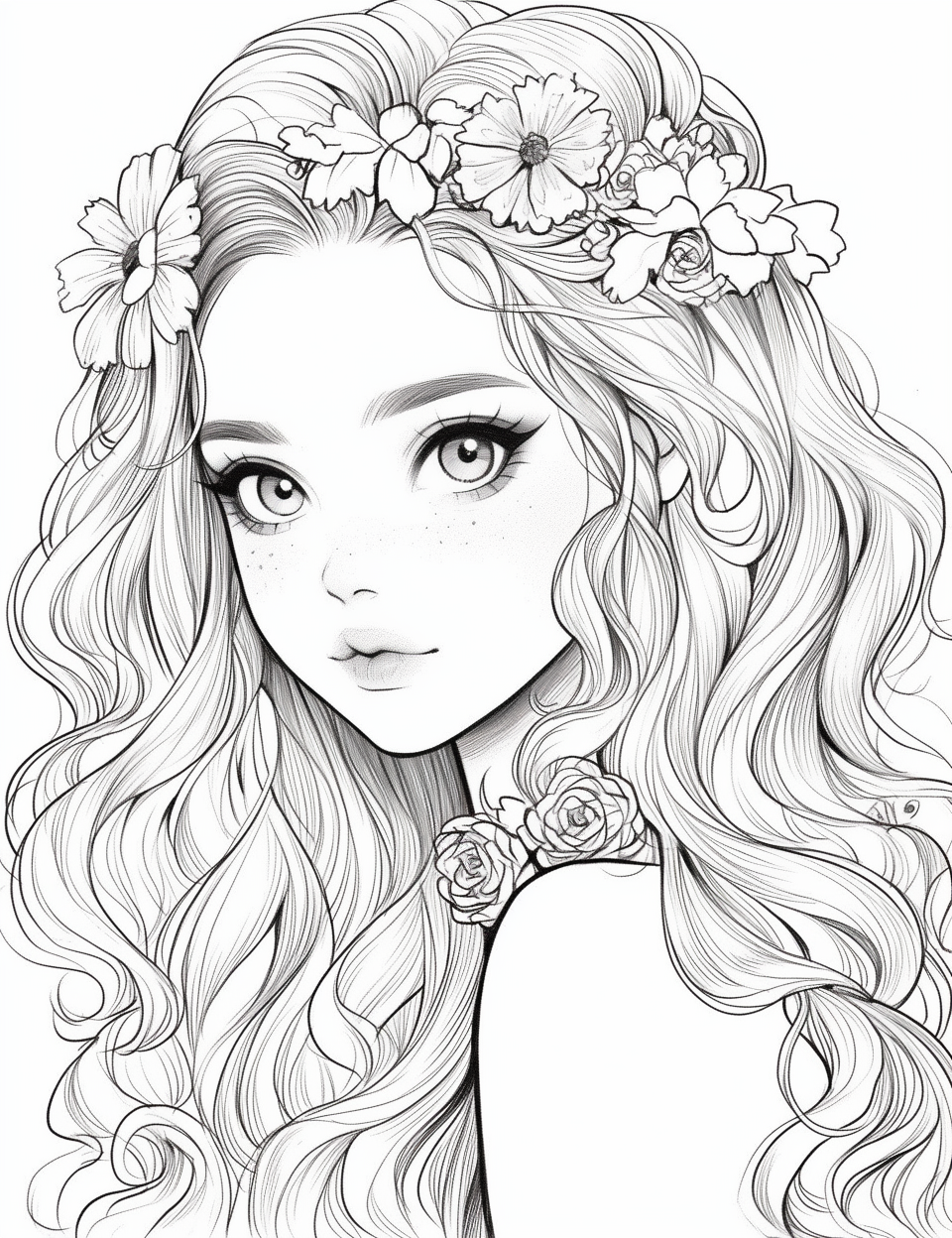 Pretty Girls Coloring Pages