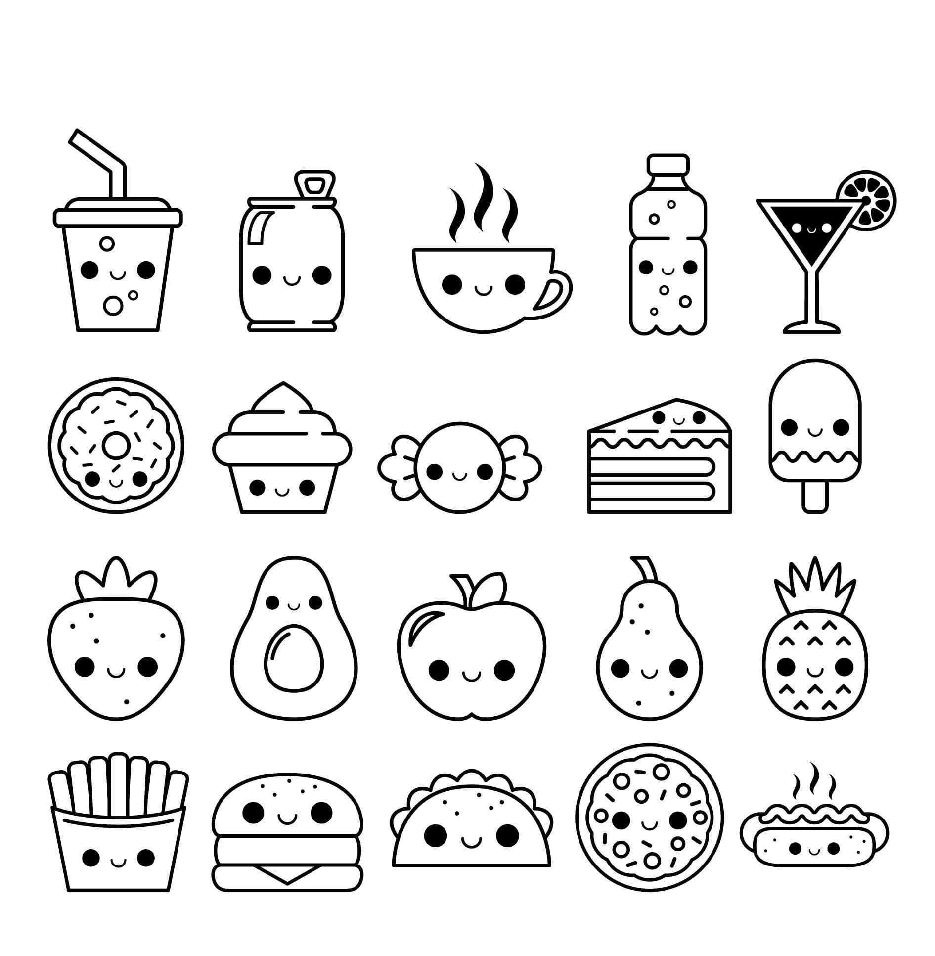 Food Pics Coloring Pages