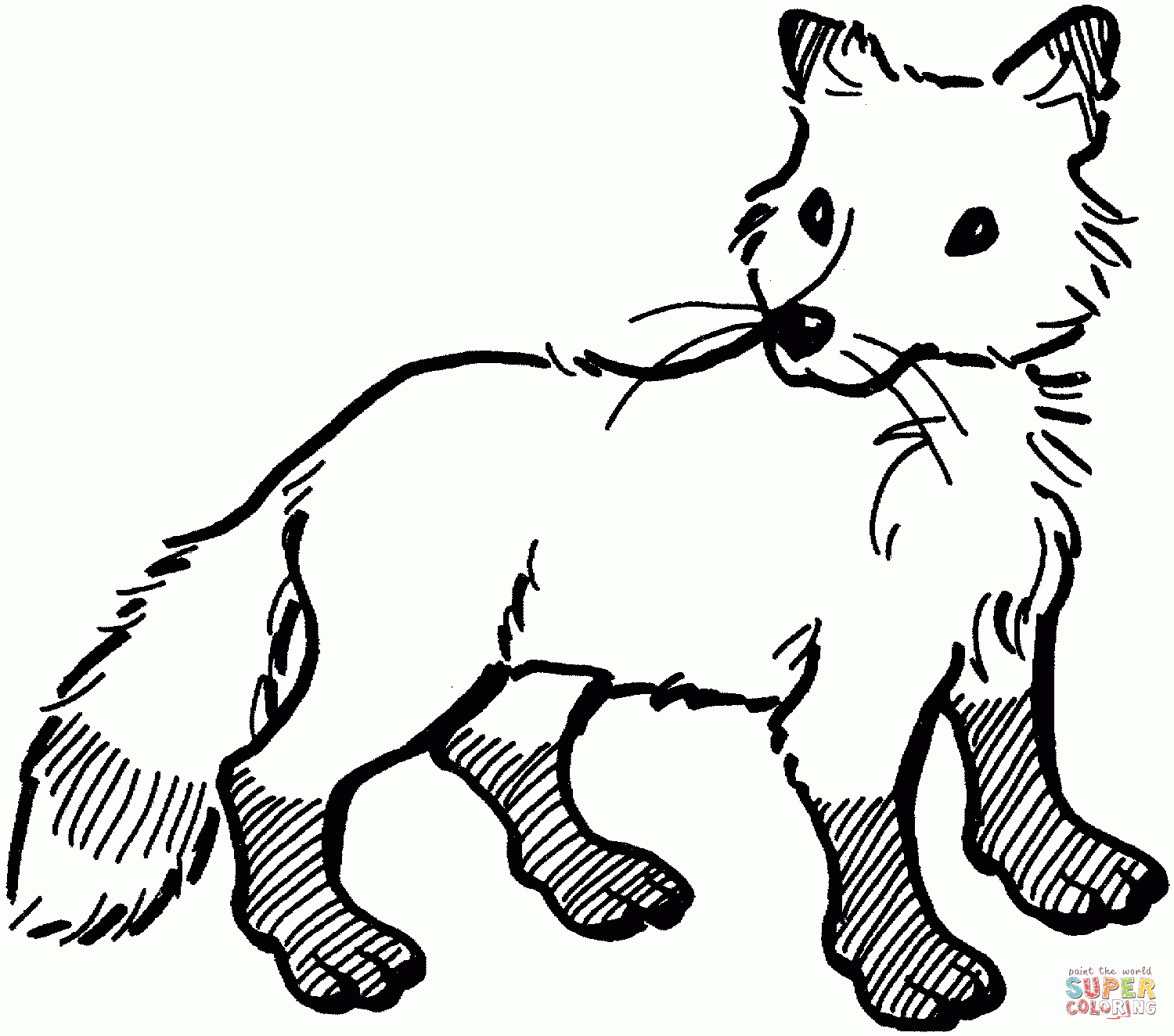 Free Fox Printable Coloring Page
