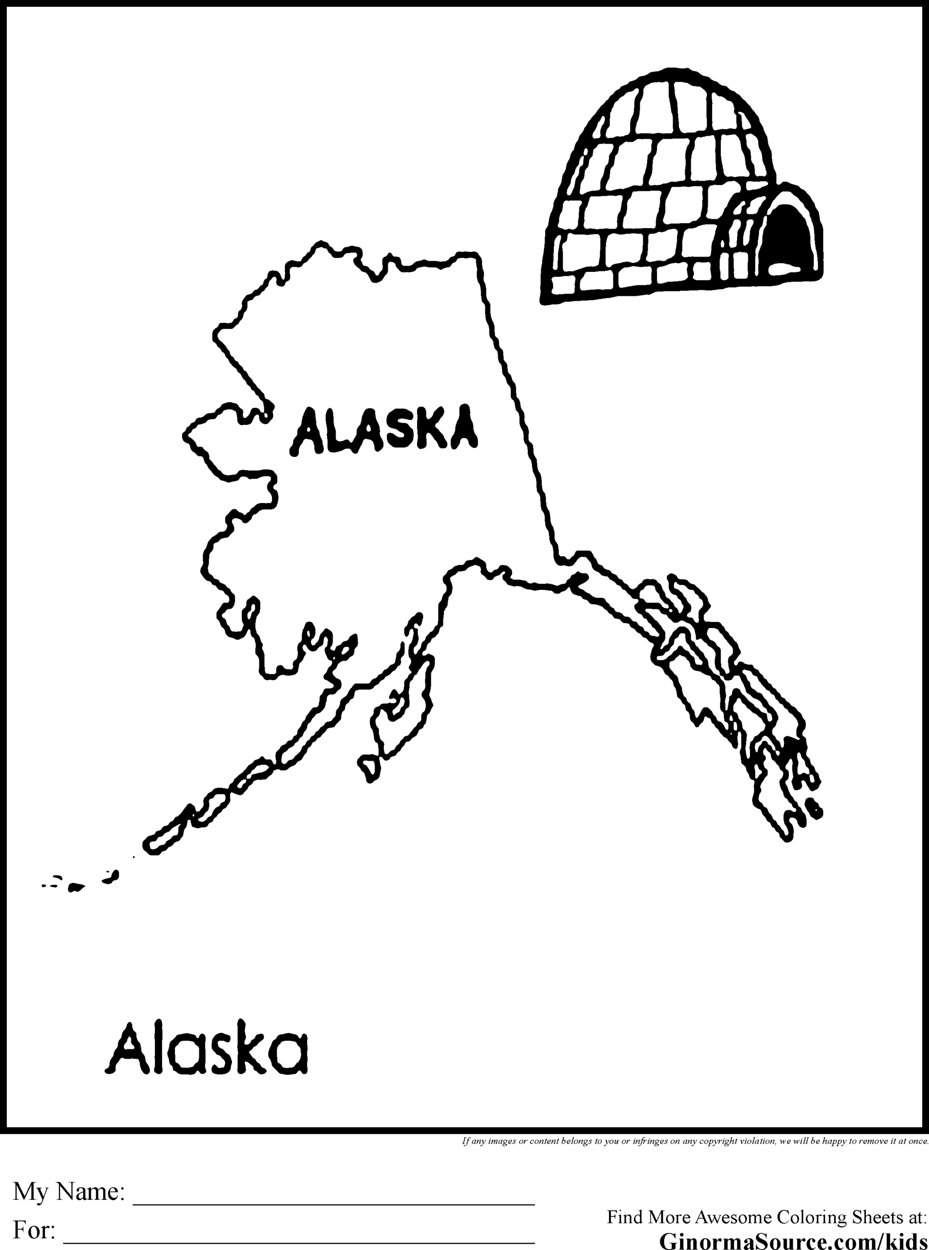Alaska Coloring Pages