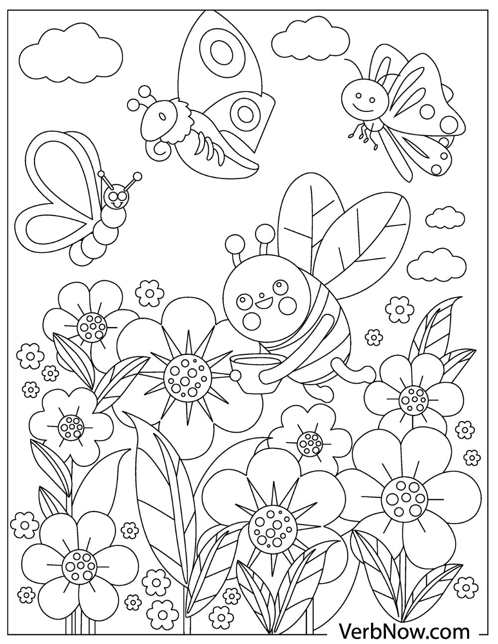 Free BUG Coloring Pages For Download Printable PDF VerbNow