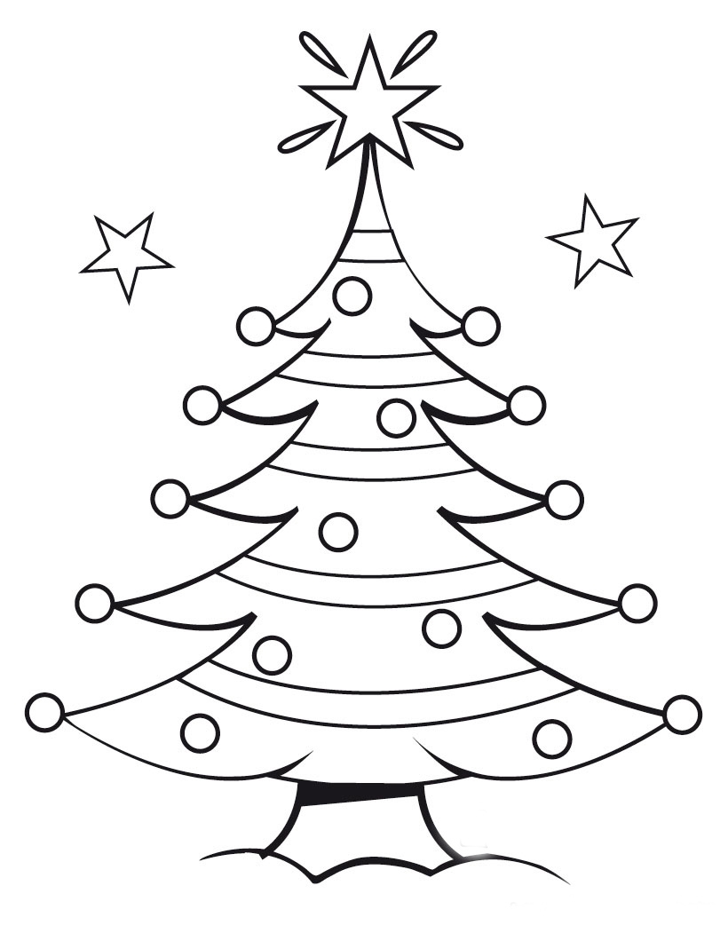 Free Coloring Pages Christmas Tree Coloring Pages