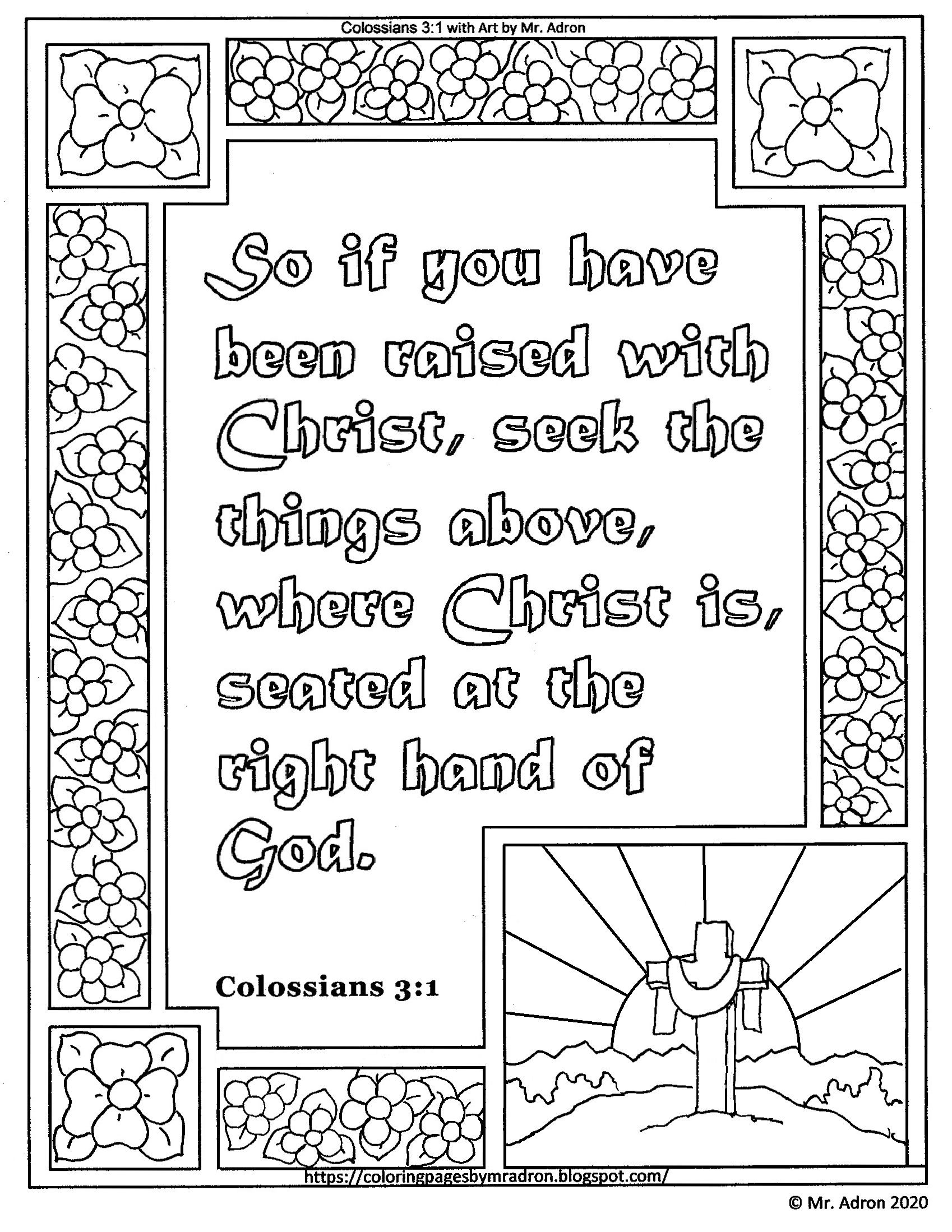 Free Colossians 3 23 Coloring Page AnnieteHumphrey