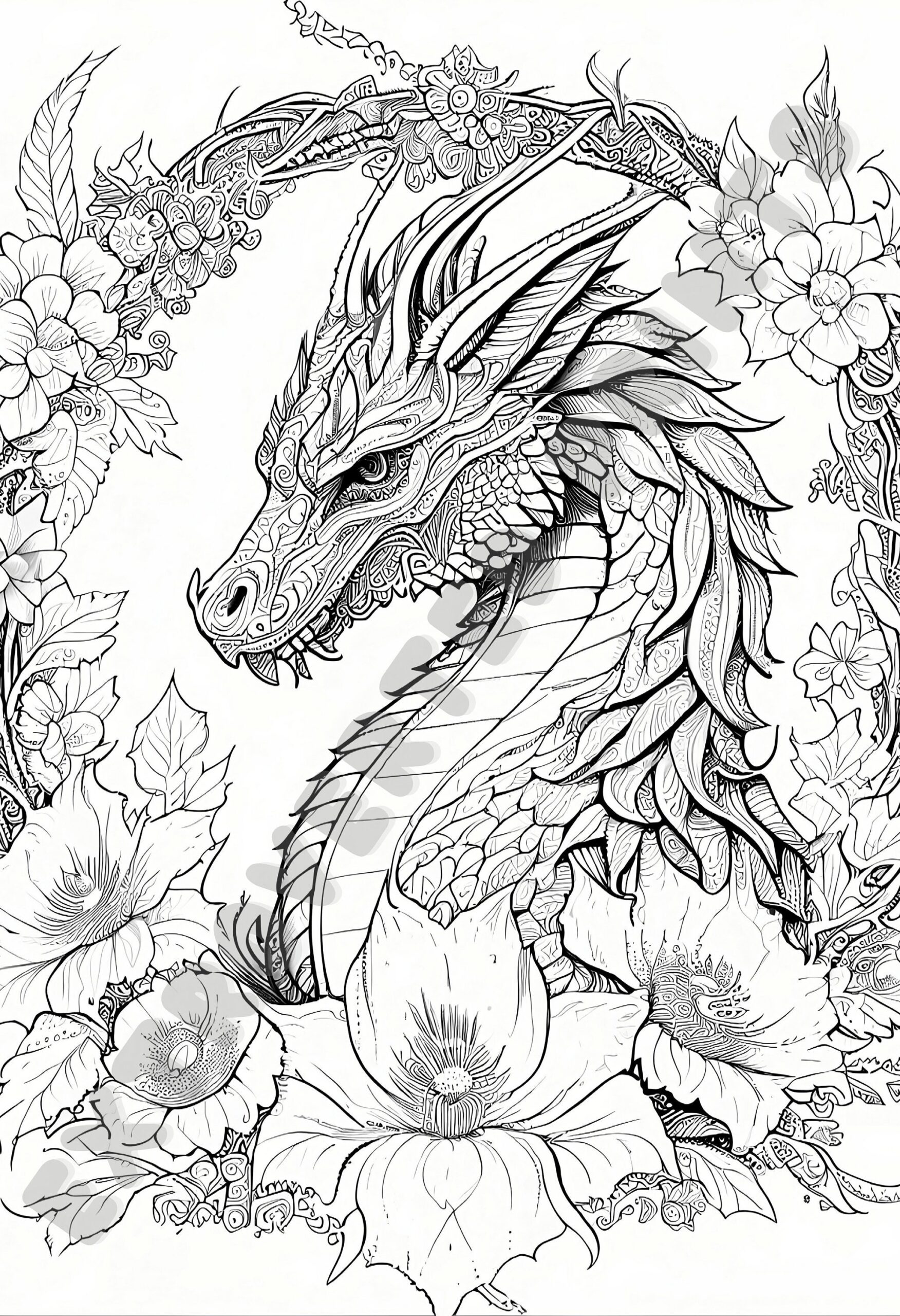 Free Dragon Mandala Coloring Pages