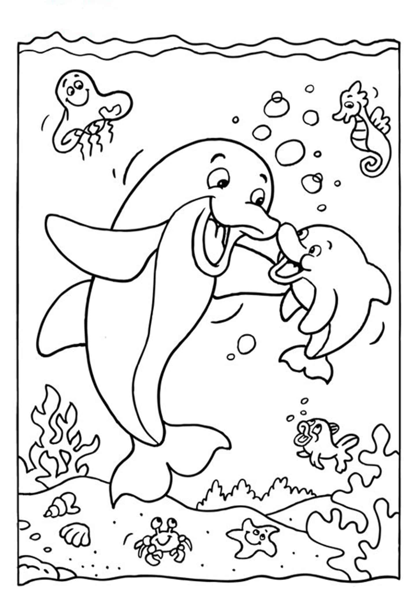 Free Easy To Print Dolphin Coloring Pages Tulamama