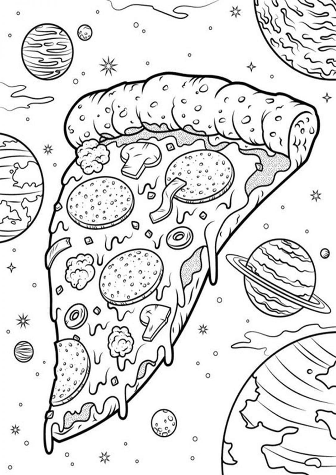 Pizza Coloring Pages