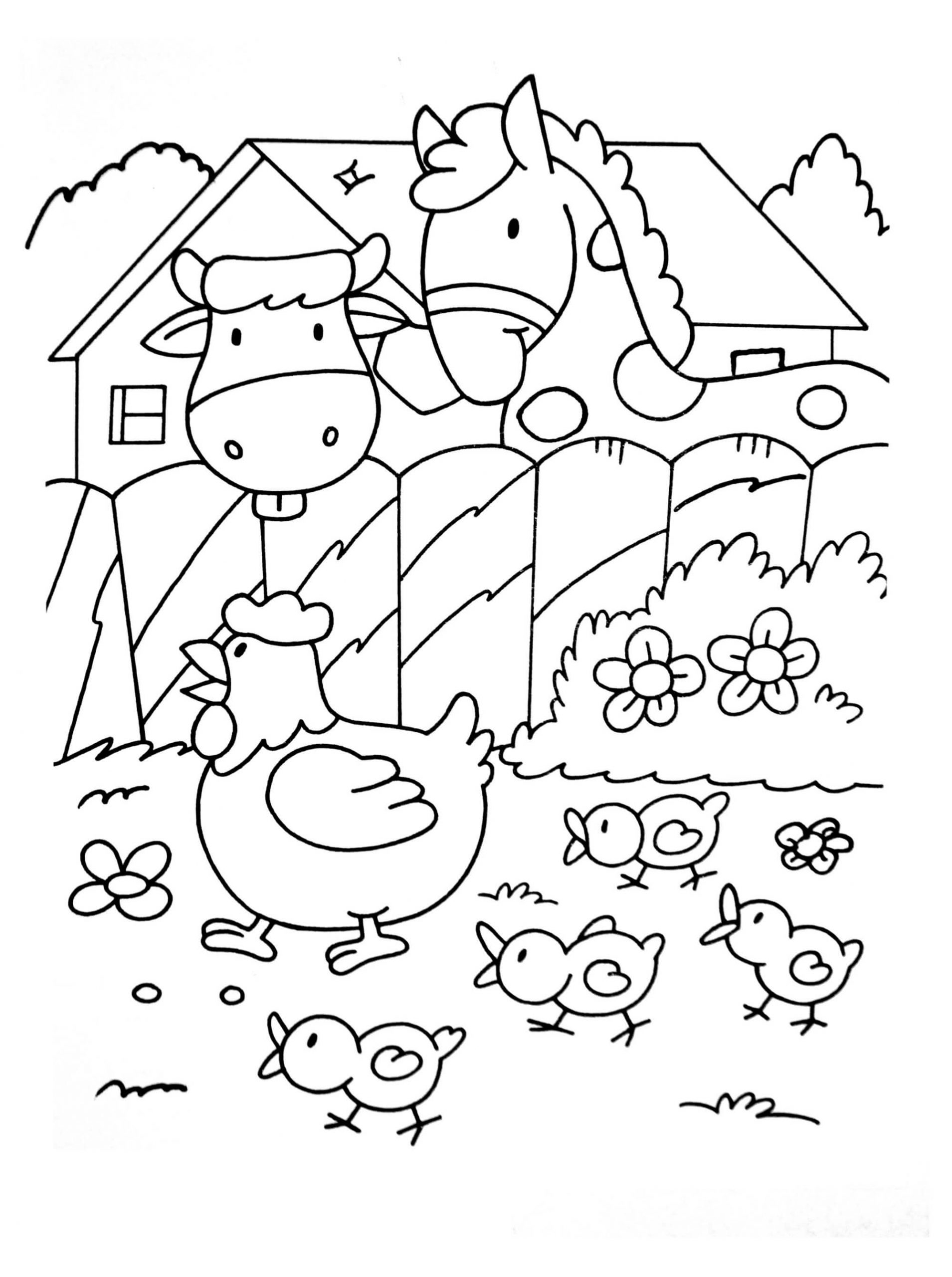 Farm Animals Coloring Pages