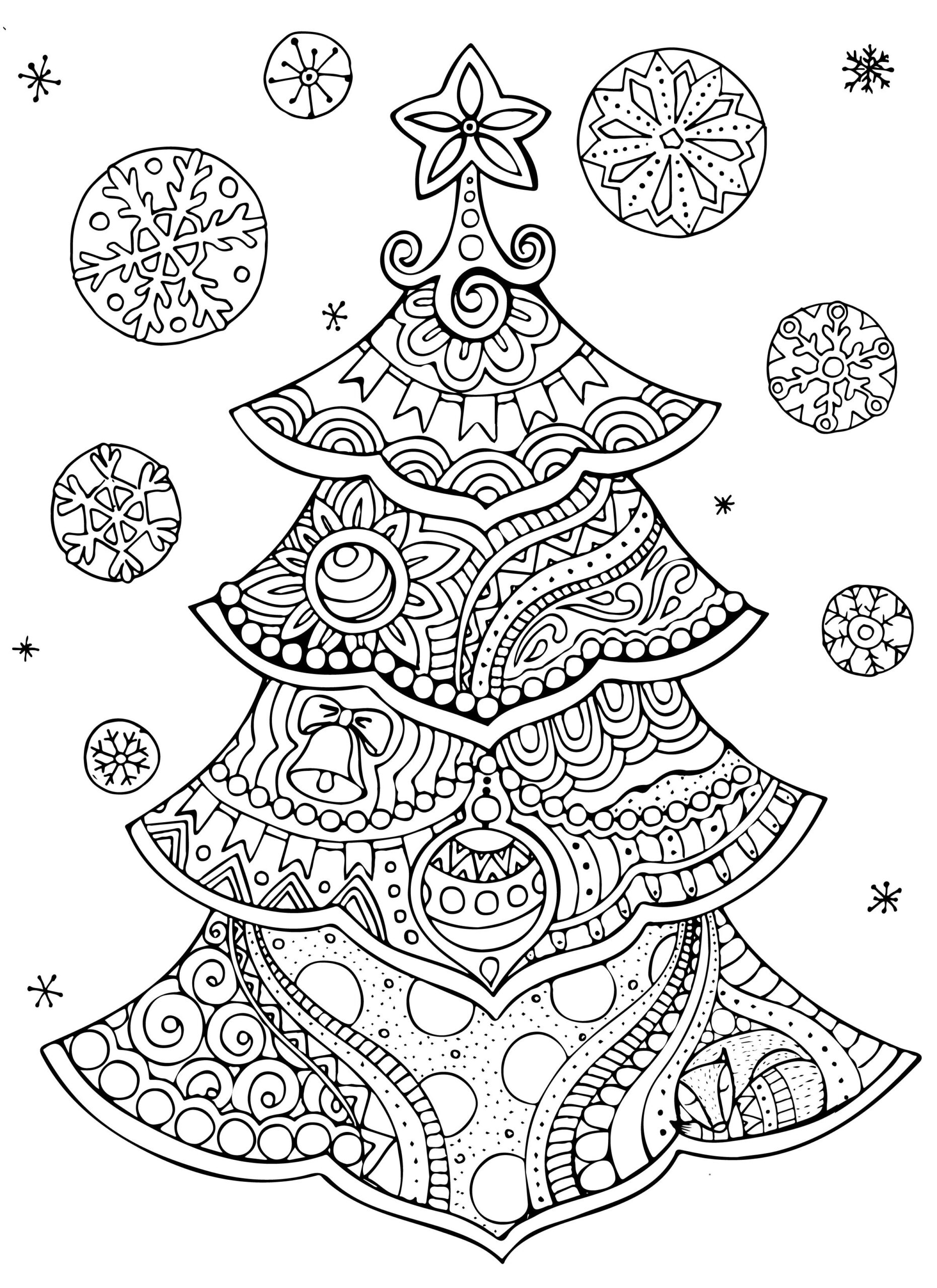 Free Full Size Printable Free Christmas Coloring Pages For Adults Thekidsworksheet