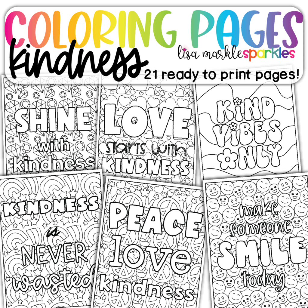 Free Kindness Coloring Pages Printable PDF Lisa Markle Sparkles Clipart And Graphic Design