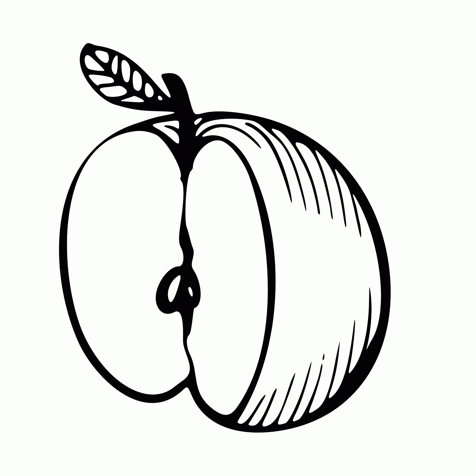 Apple Free Printable Coloring Page
