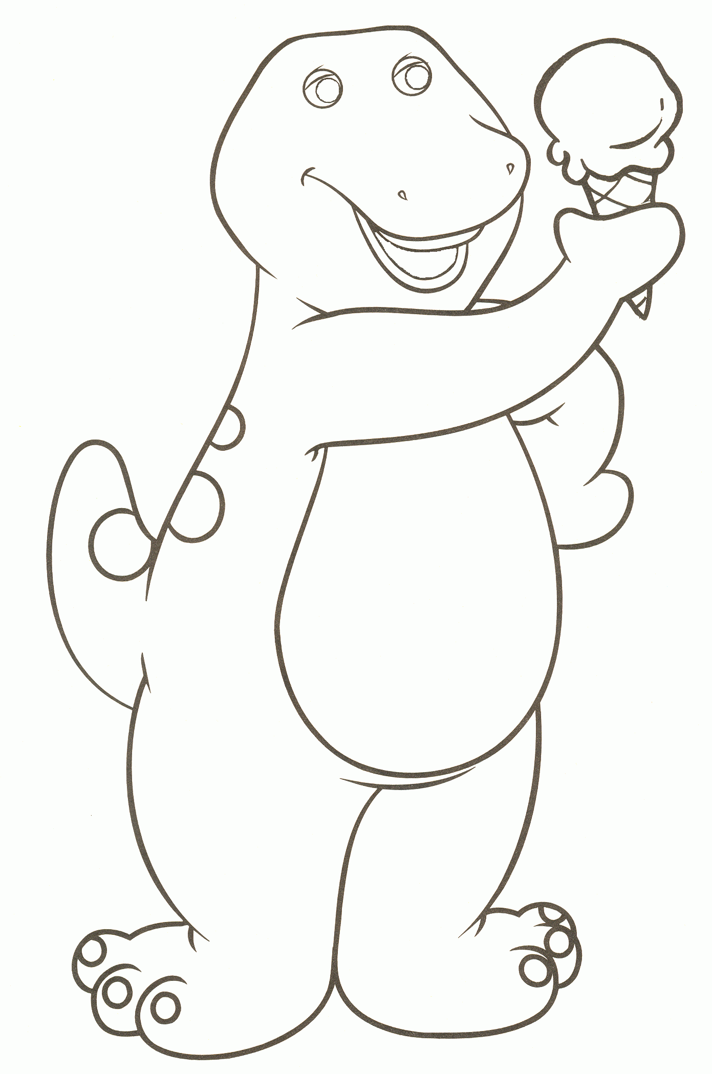 Barney Printable Coloring Pages