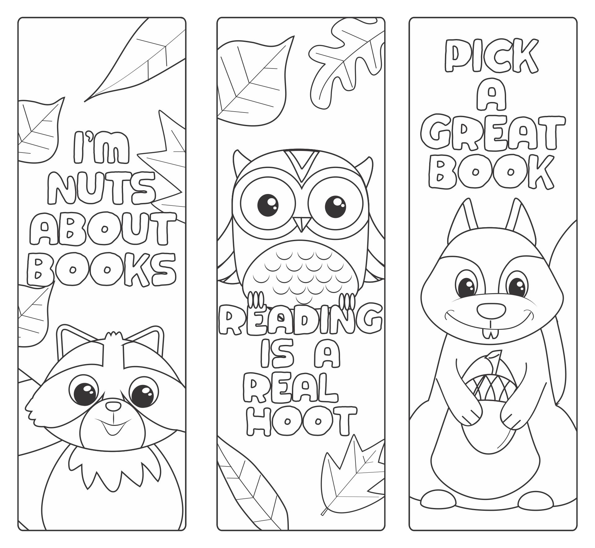 Free Printable Bookmark Templates To Color
