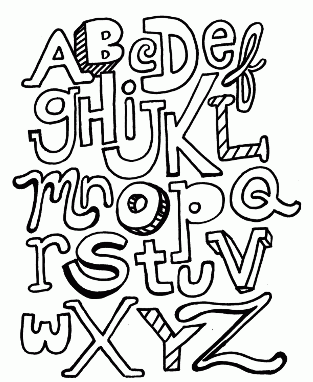Free Printable Colored Alphabet Letters FREE Printable Letters A To Z Unique Coloring Sheets